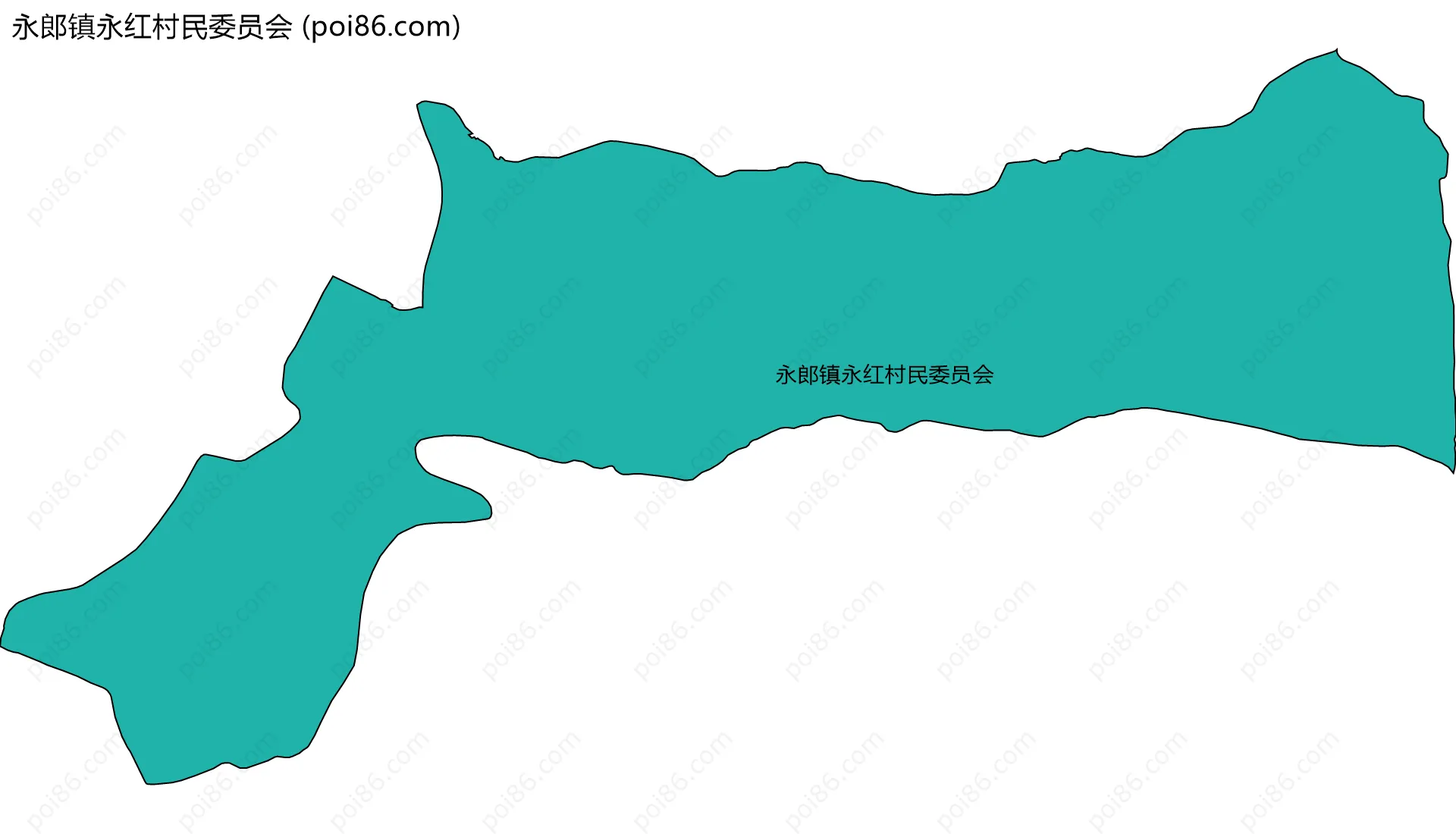 永郎镇永红村民委员会边界地图