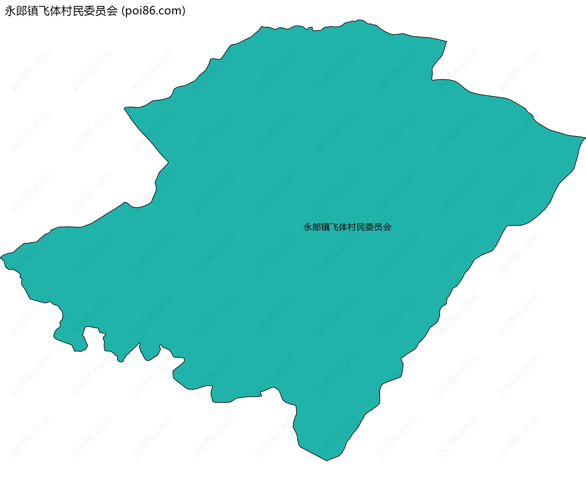 永郎镇飞体村民委员会边界地图