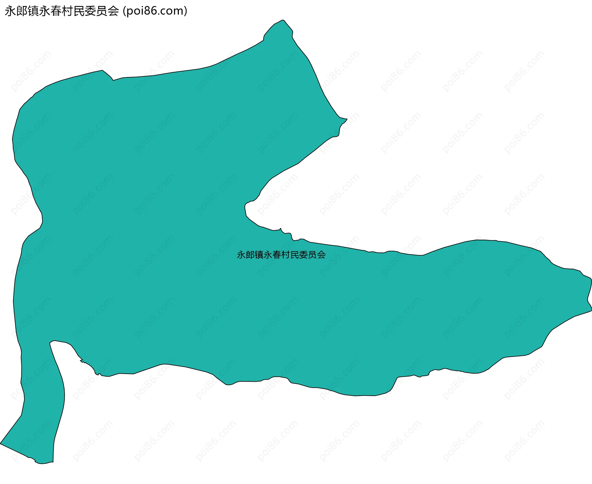 永郎镇永春村民委员会边界地图