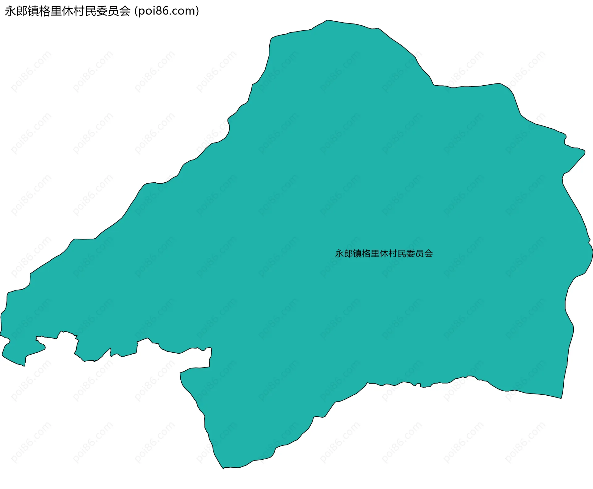 永郎镇格里休村民委员会边界地图