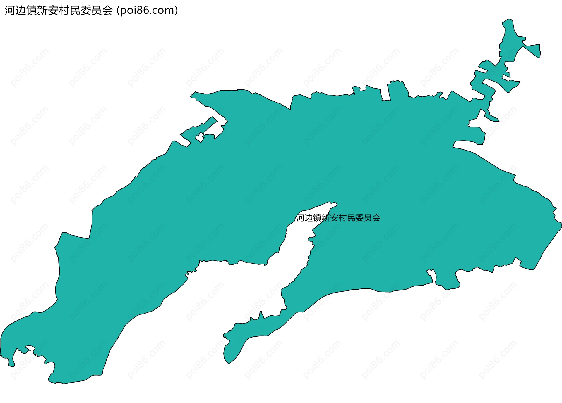 河边镇新安村民委员会边界地图