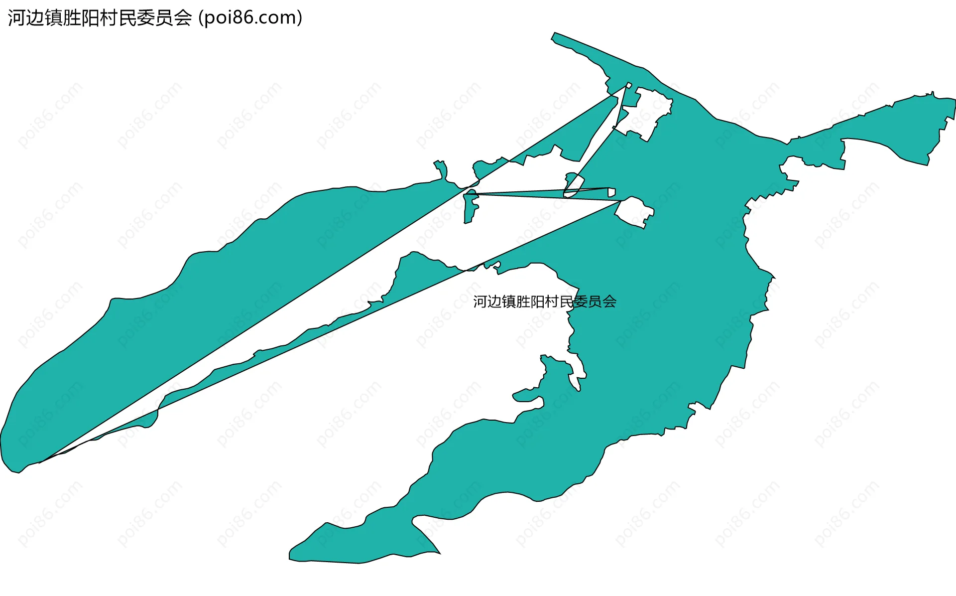 河边镇胜阳村民委员会边界地图