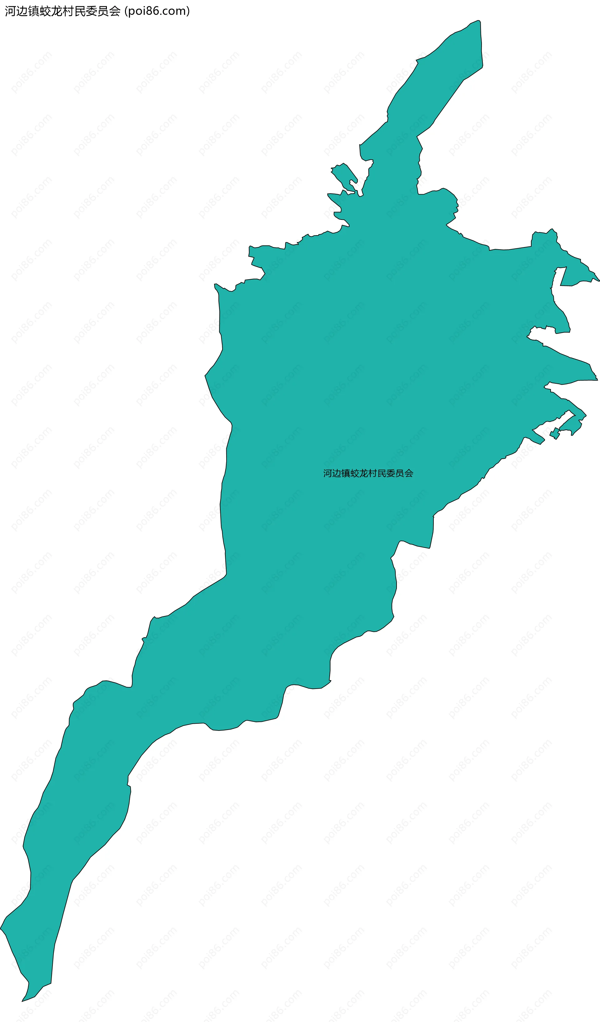 河边镇蛟龙村民委员会边界地图