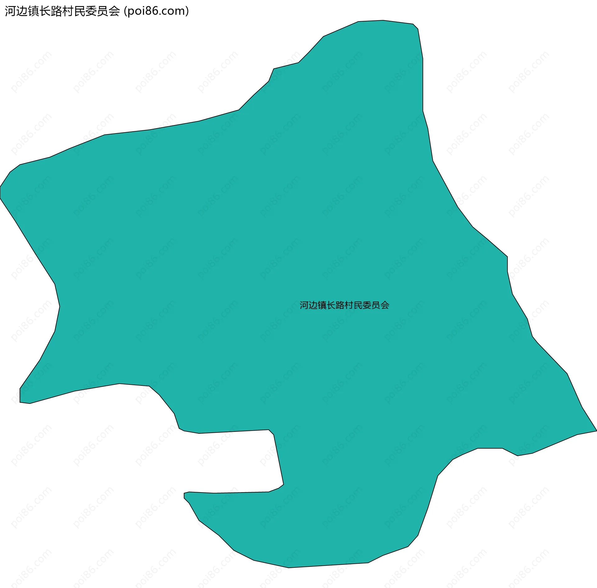 河边镇长路村民委员会边界地图