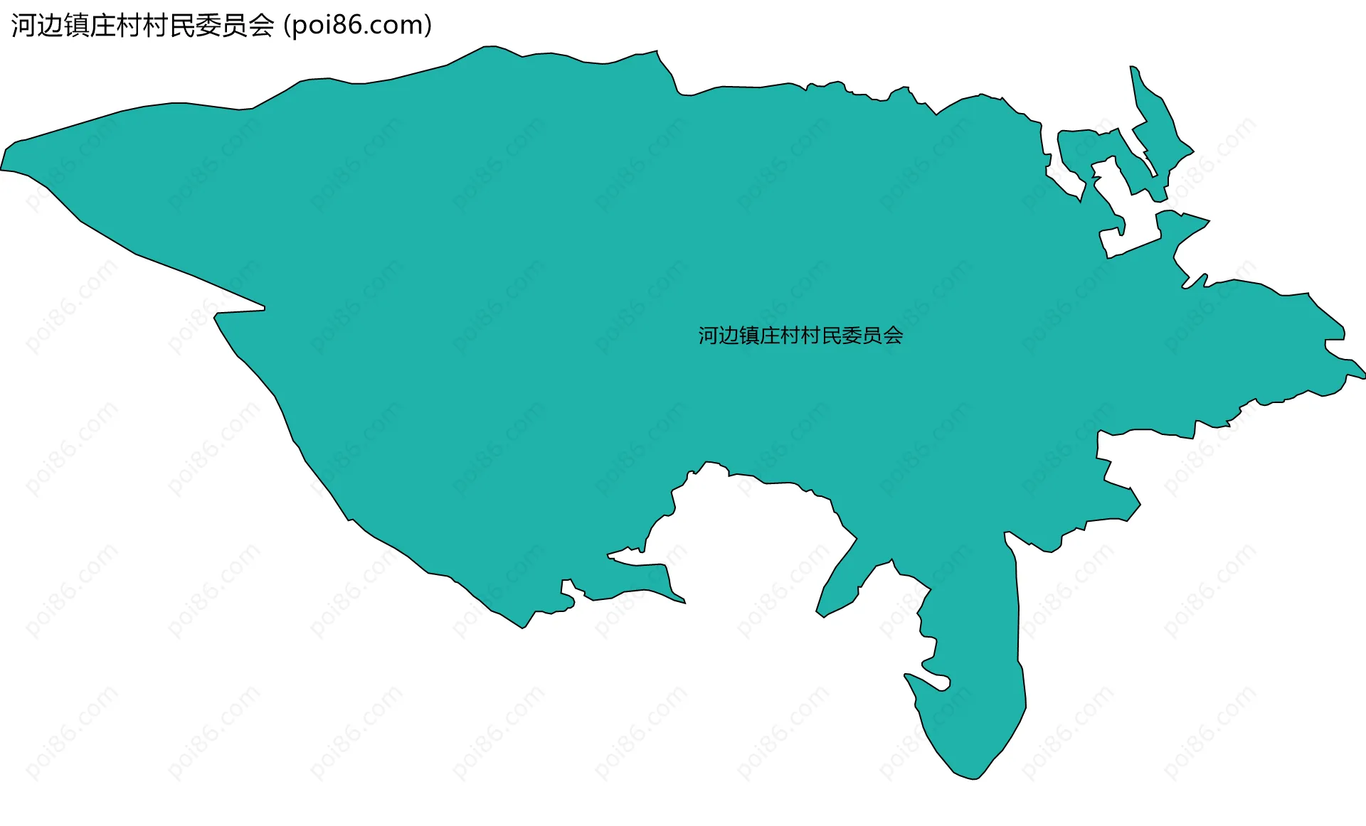 河边镇庄村村民委员会边界地图