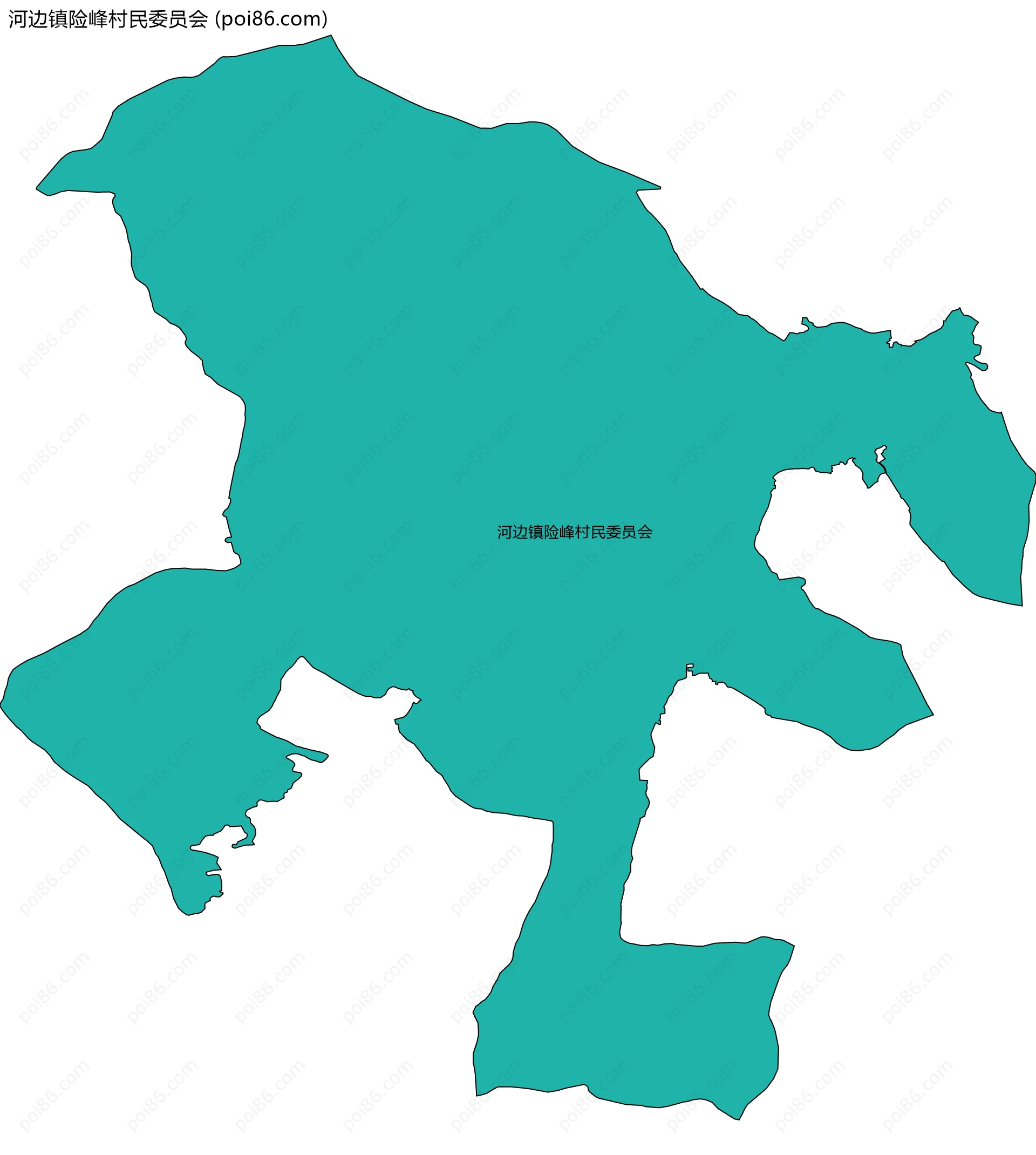 河边镇险峰村民委员会边界地图