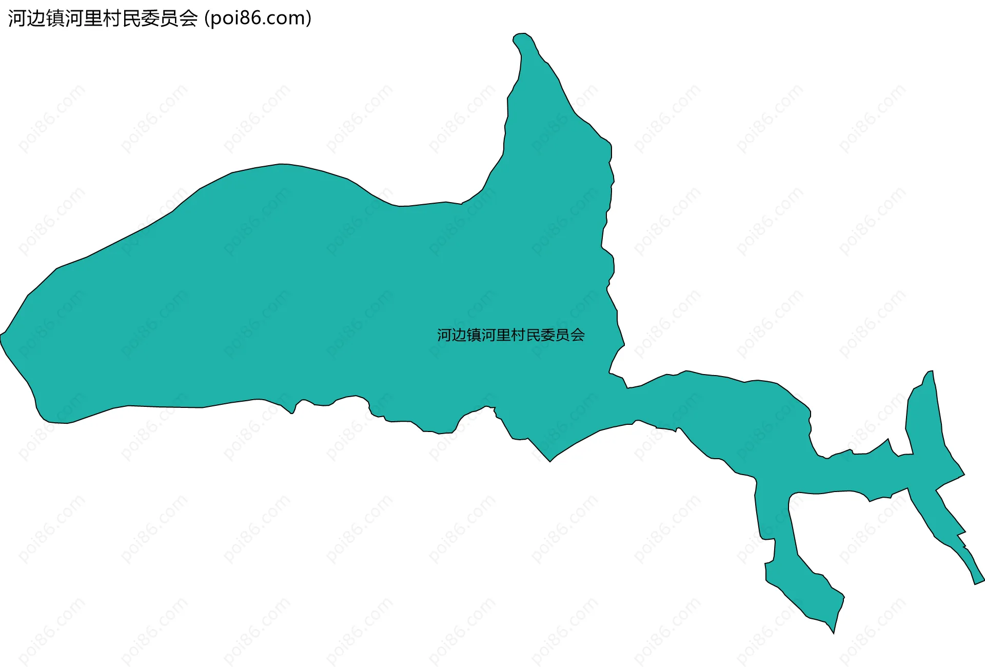 河边镇河里村民委员会边界地图