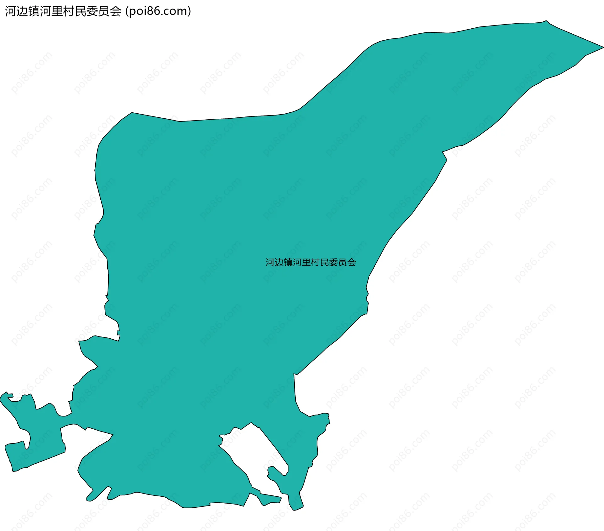 河边镇河里村民委员会边界地图