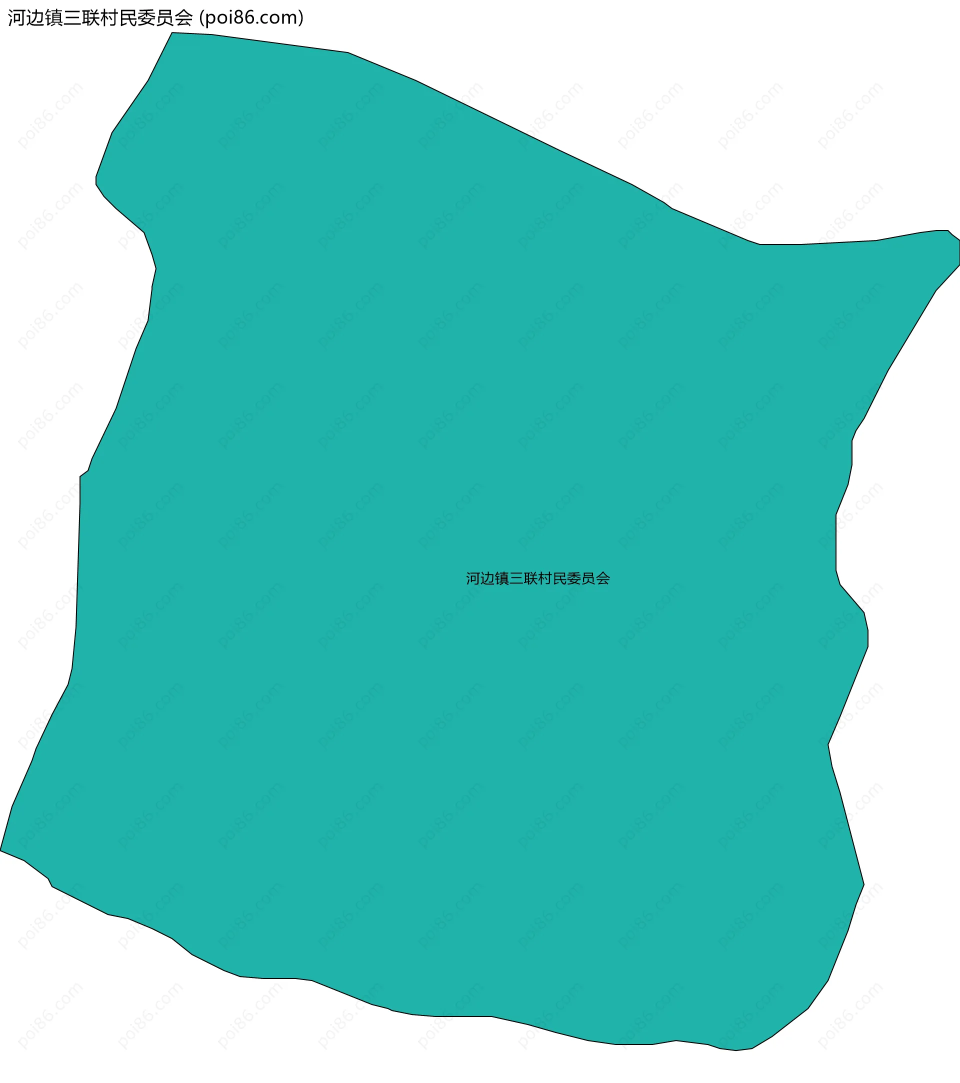 河边镇三联村民委员会边界地图