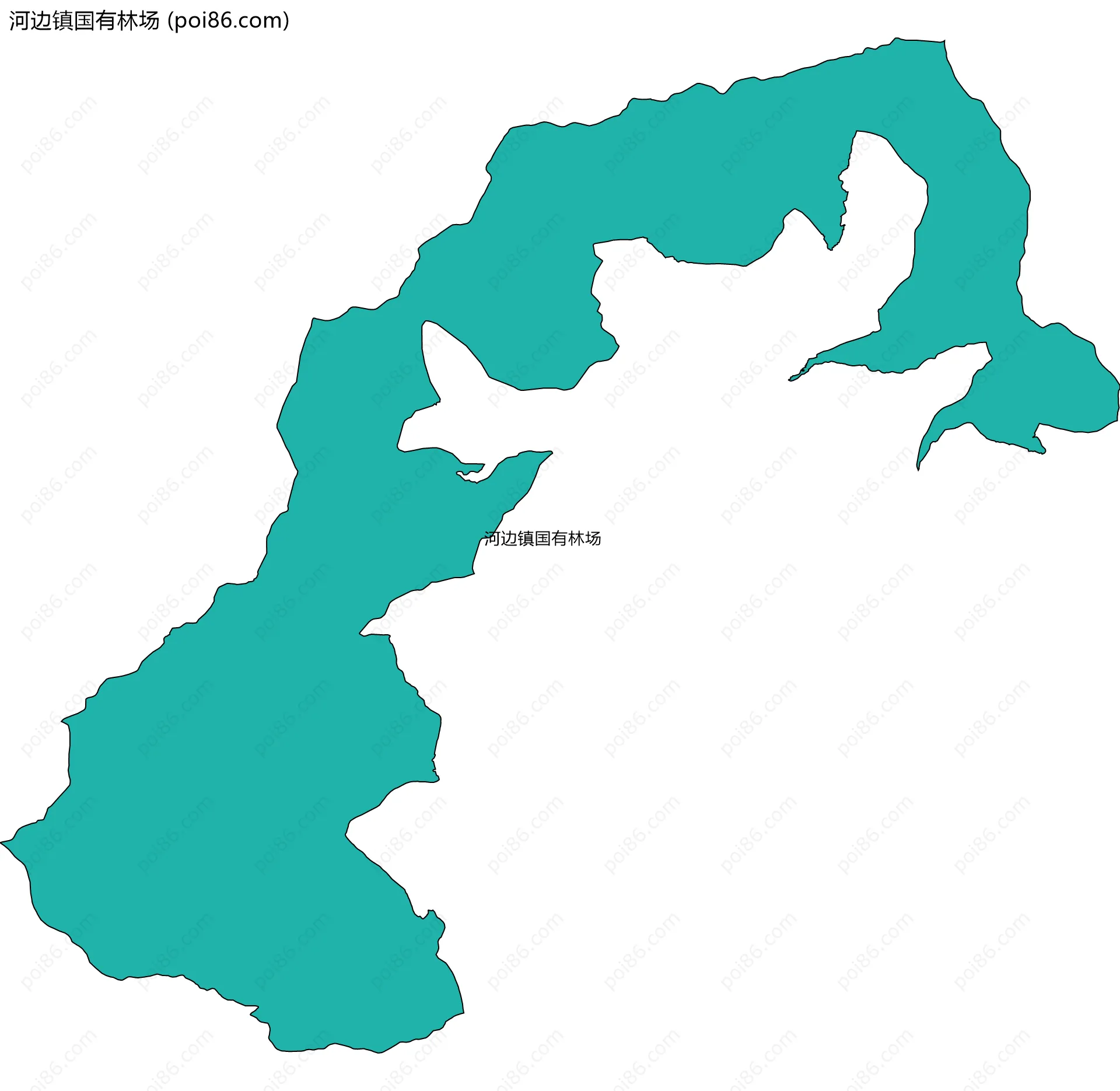 河边镇国有林场边界地图