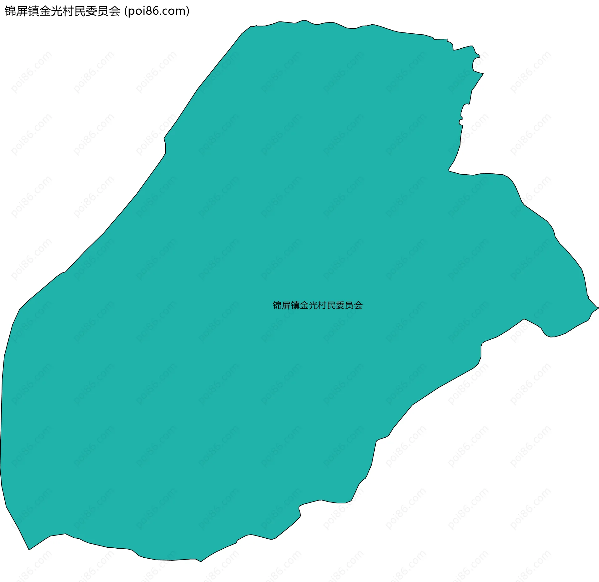 锦屏镇金光村民委员会边界地图