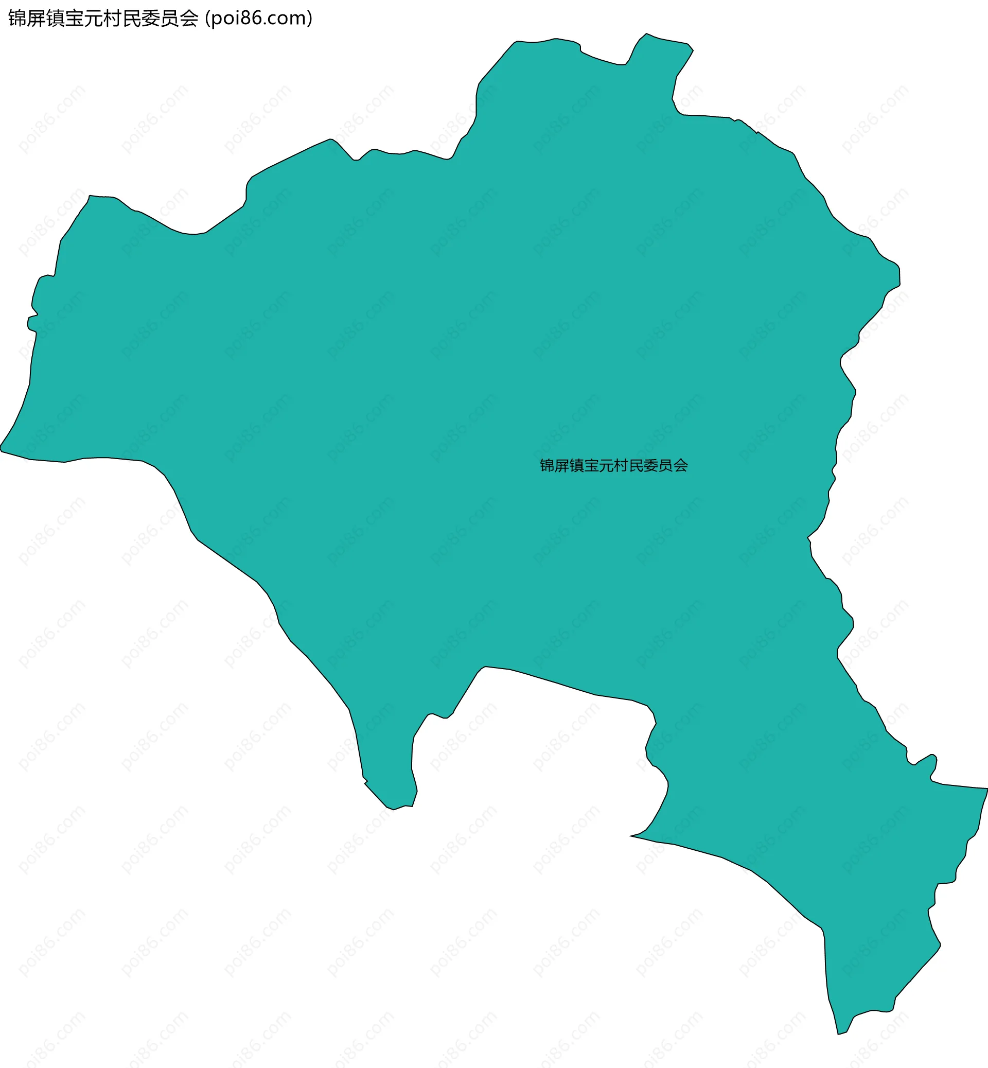 锦屏镇宝元村民委员会边界地图