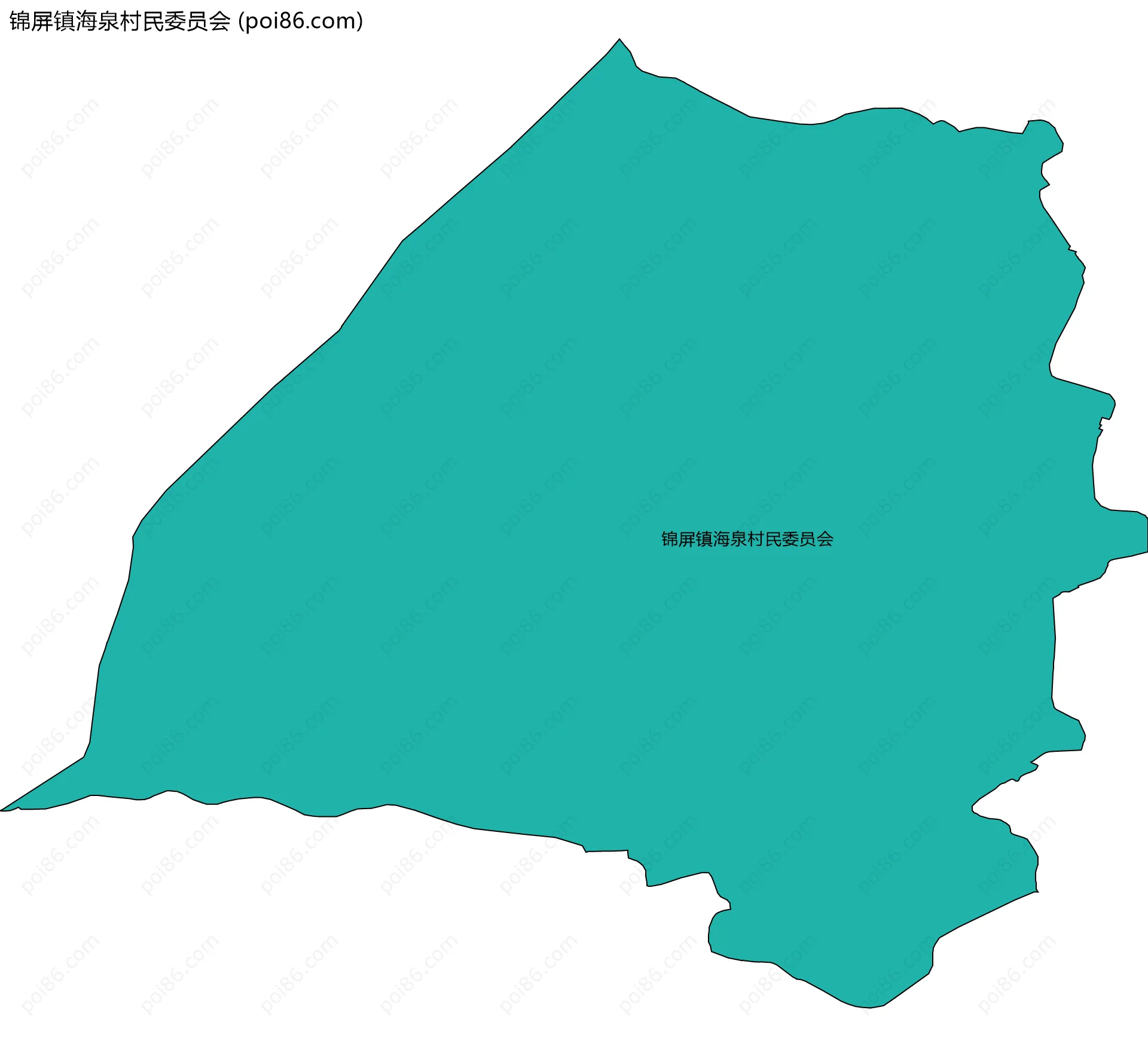 锦屏镇海泉村民委员会边界地图