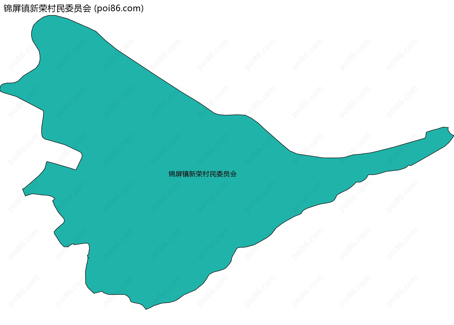 锦屏镇新荣村民委员会边界地图