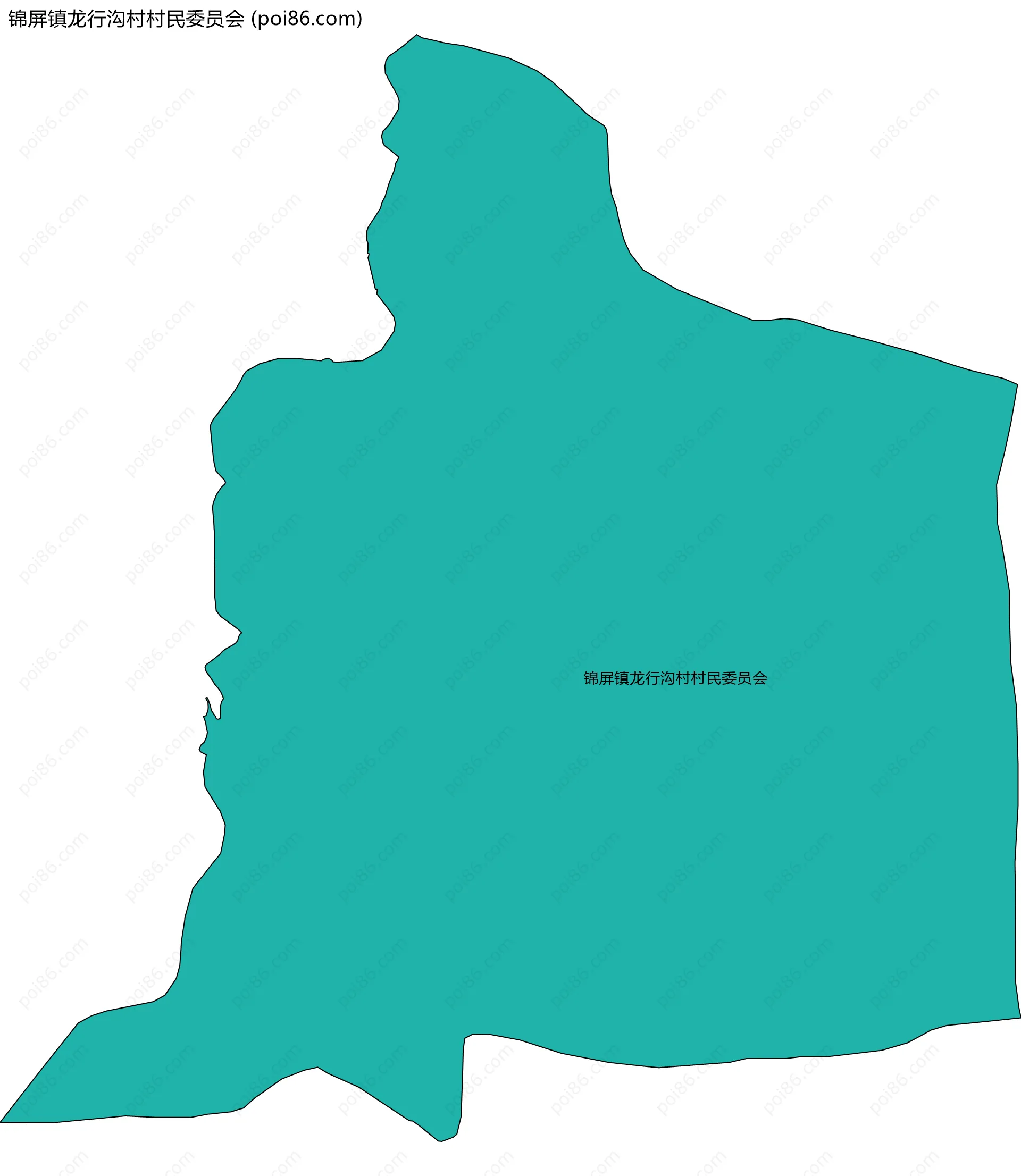 锦屏镇龙行沟村村民委员会边界地图