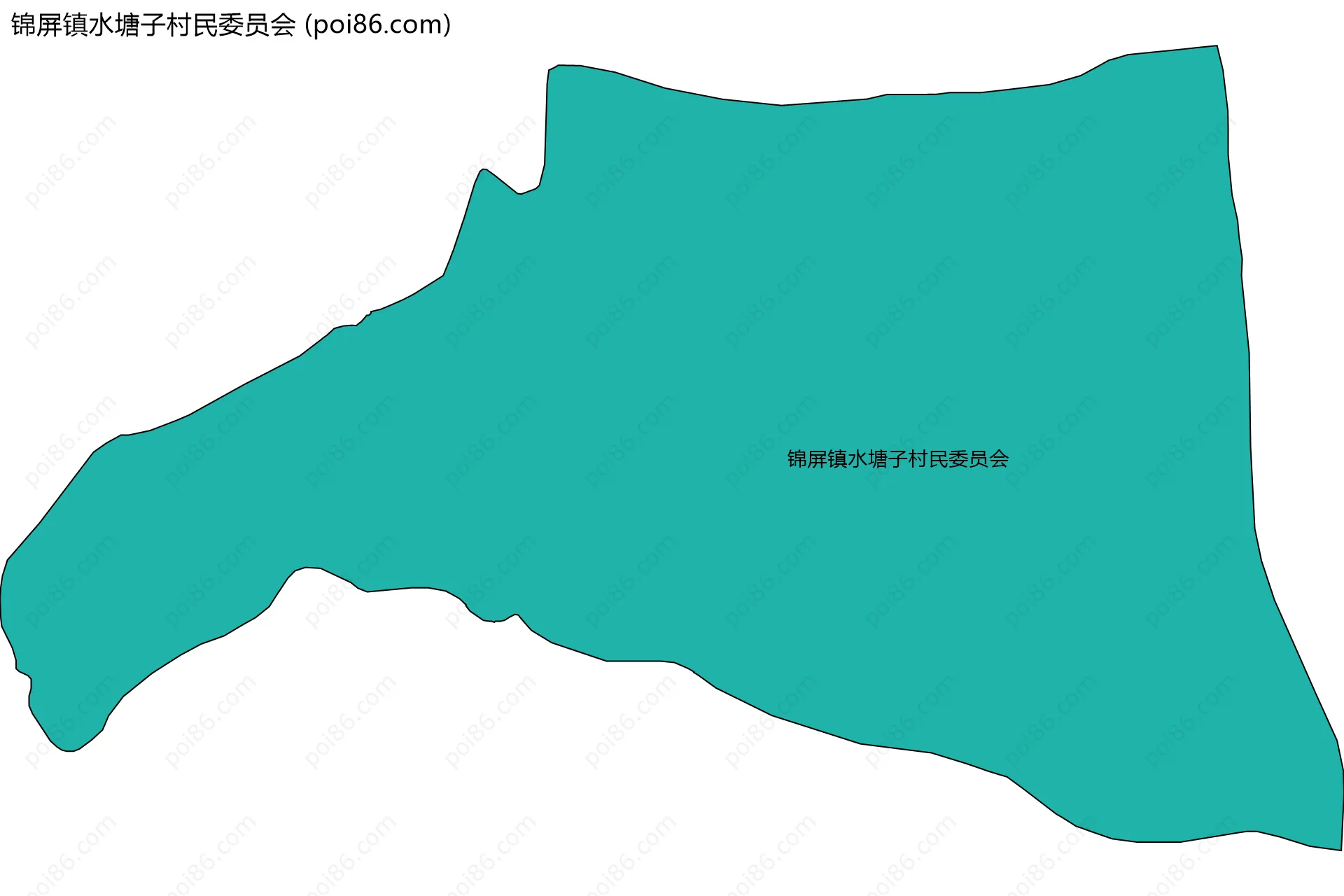 锦屏镇水塘子村民委员会边界地图