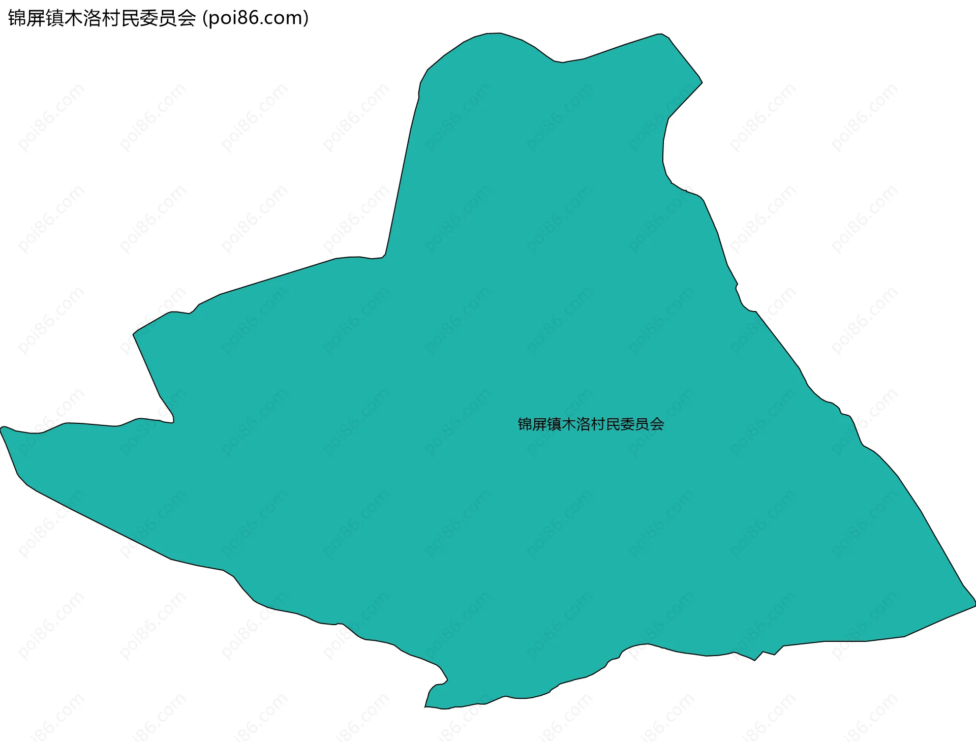 锦屏镇木洛村民委员会边界地图