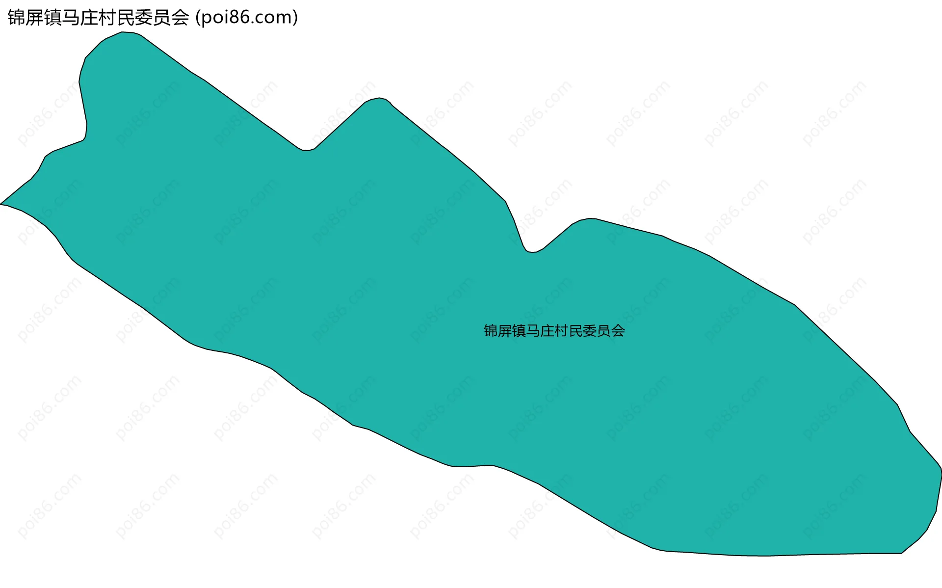 锦屏镇马庄村民委员会边界地图