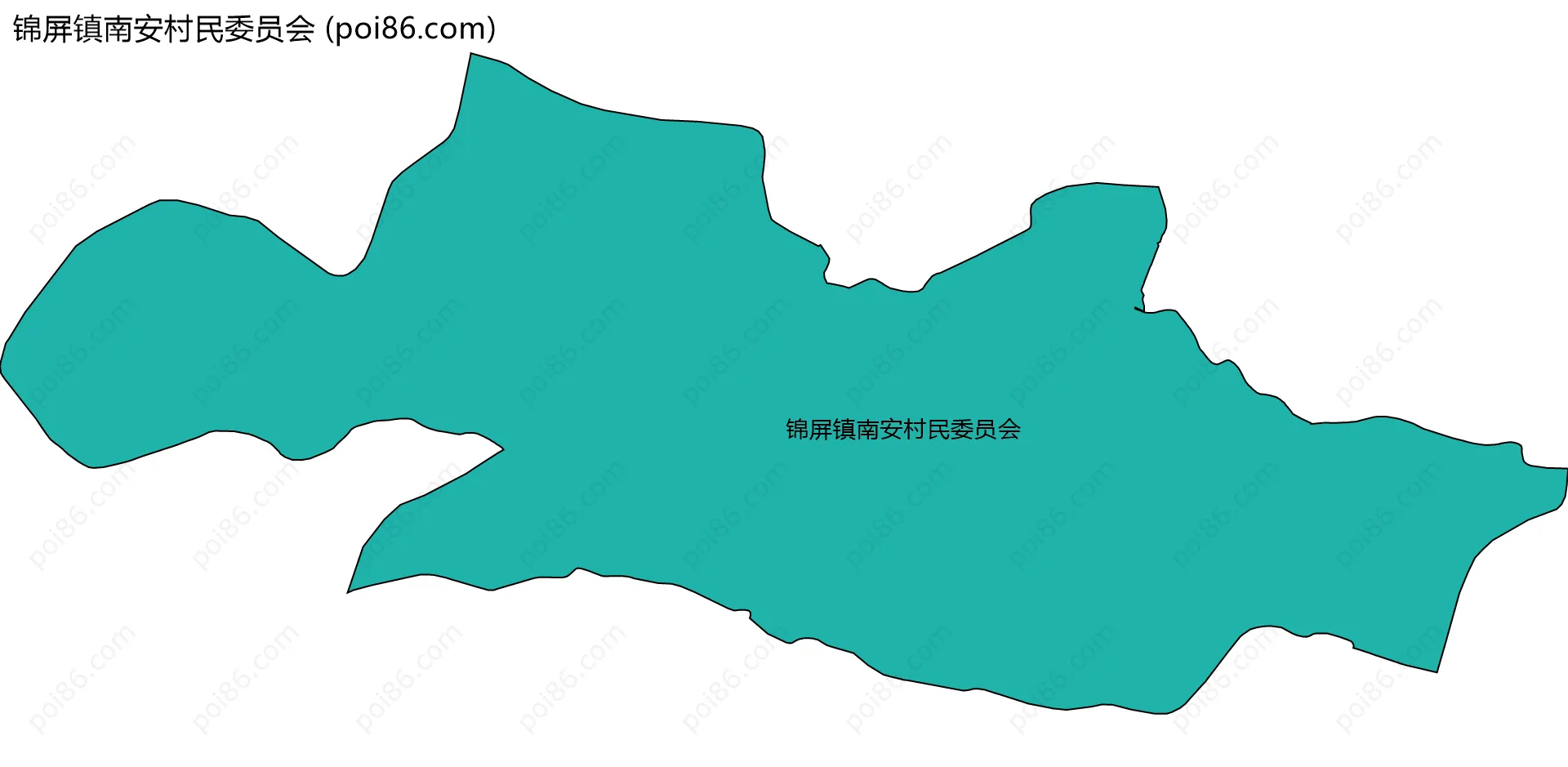 锦屏镇南安村民委员会边界地图