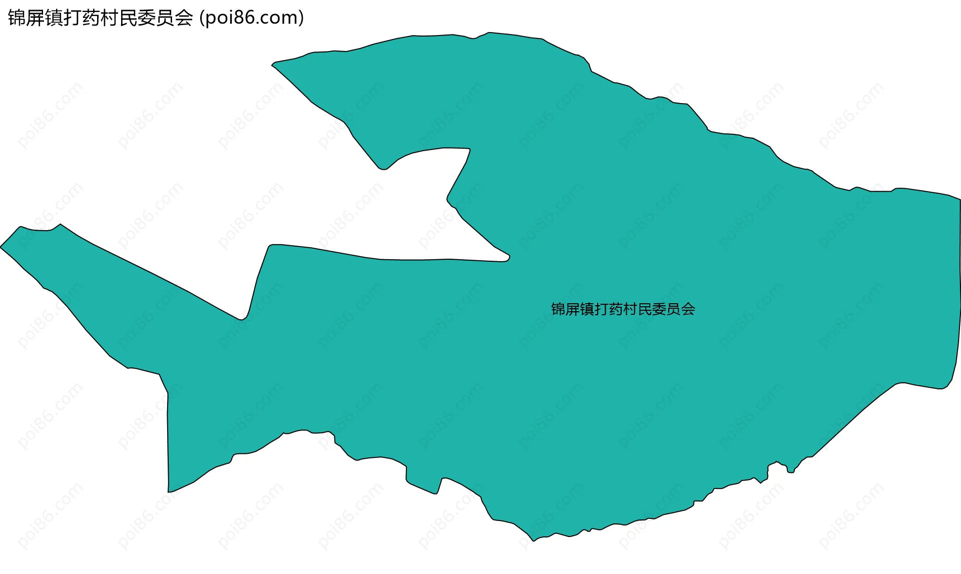 锦屏镇打药村民委员会边界地图