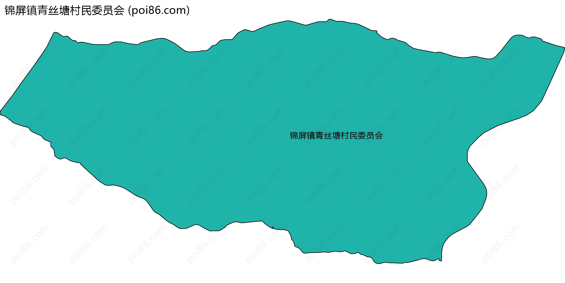 锦屏镇青丝塘村民委员会边界地图