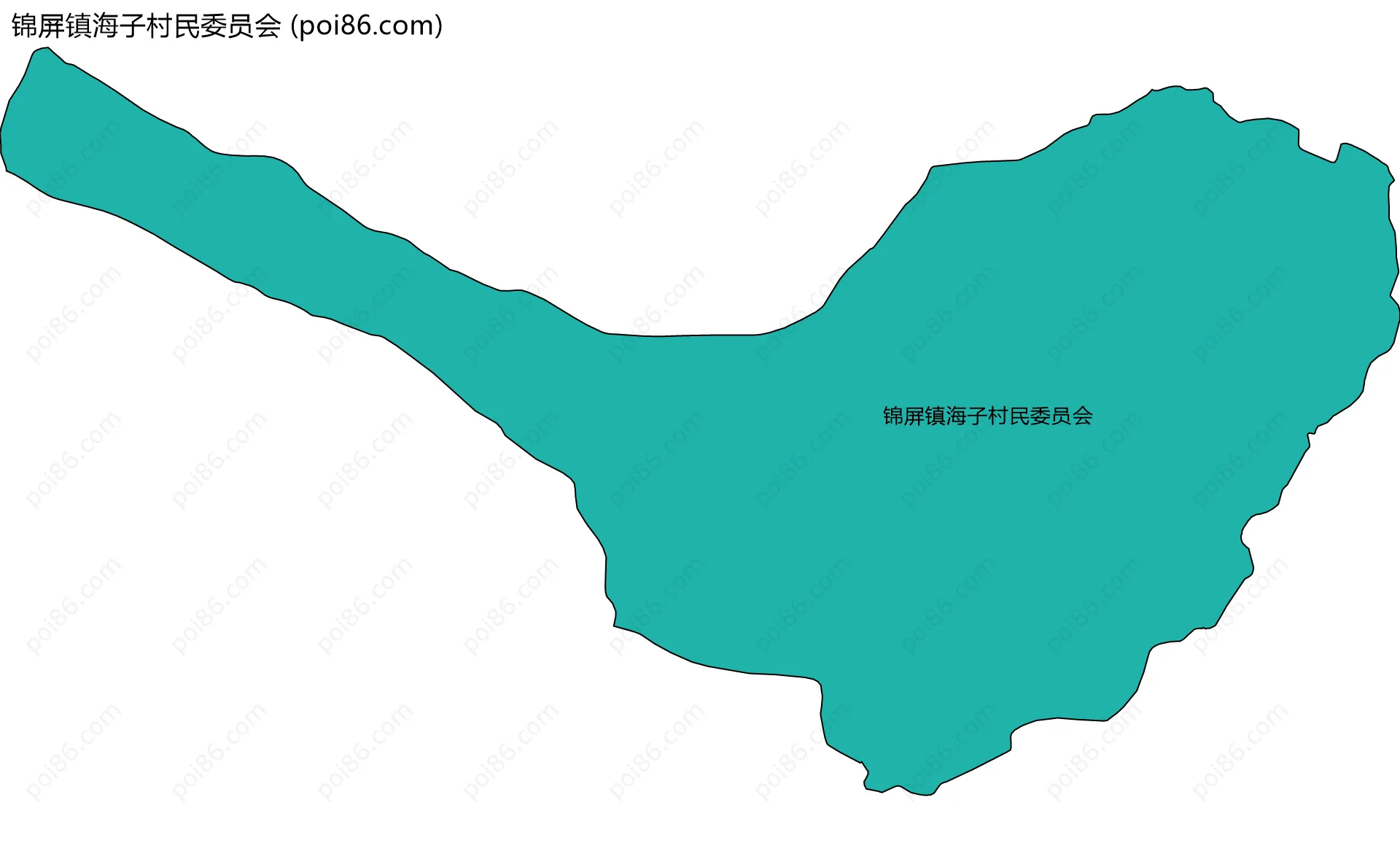 锦屏镇海子村民委员会边界地图