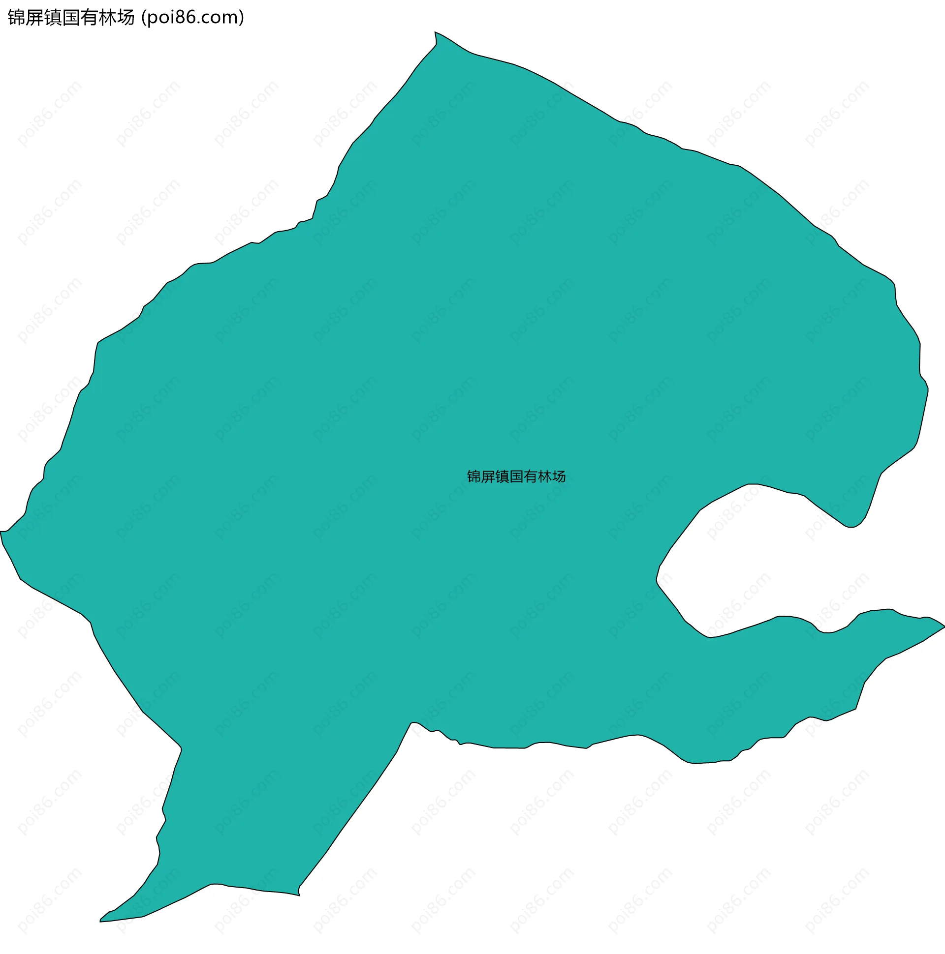 锦屏镇国有林场边界地图