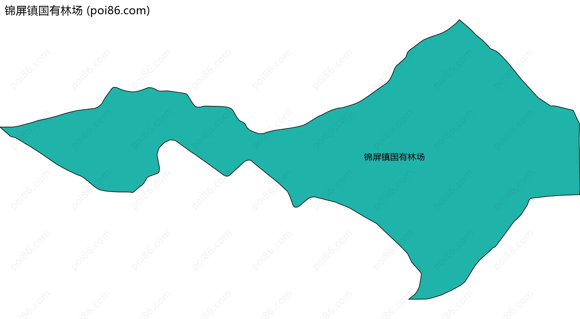 锦屏镇国有林场边界地图