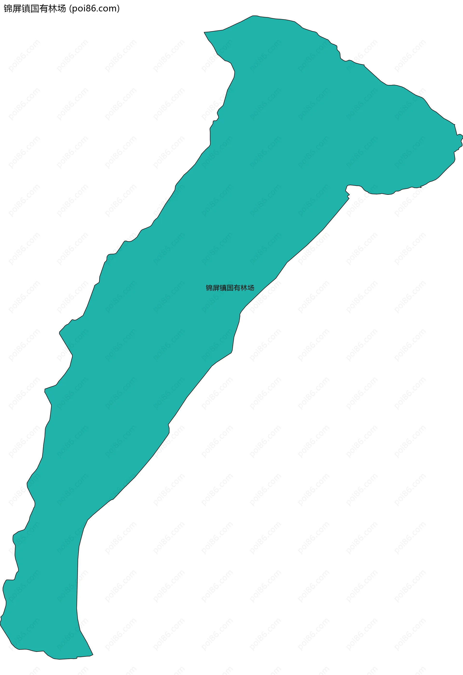 锦屏镇国有林场边界地图