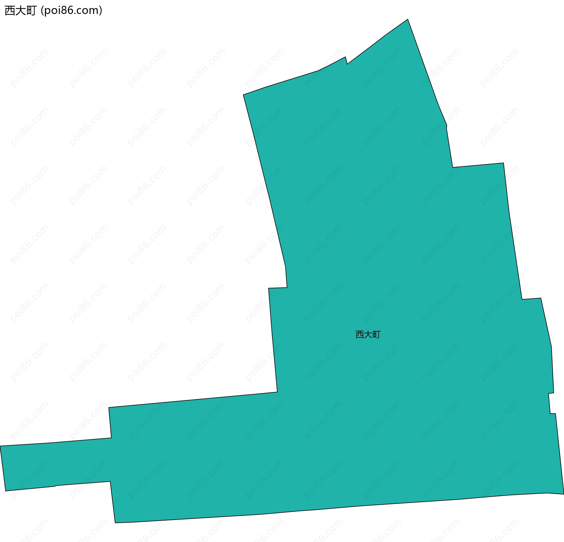西大町边界地图