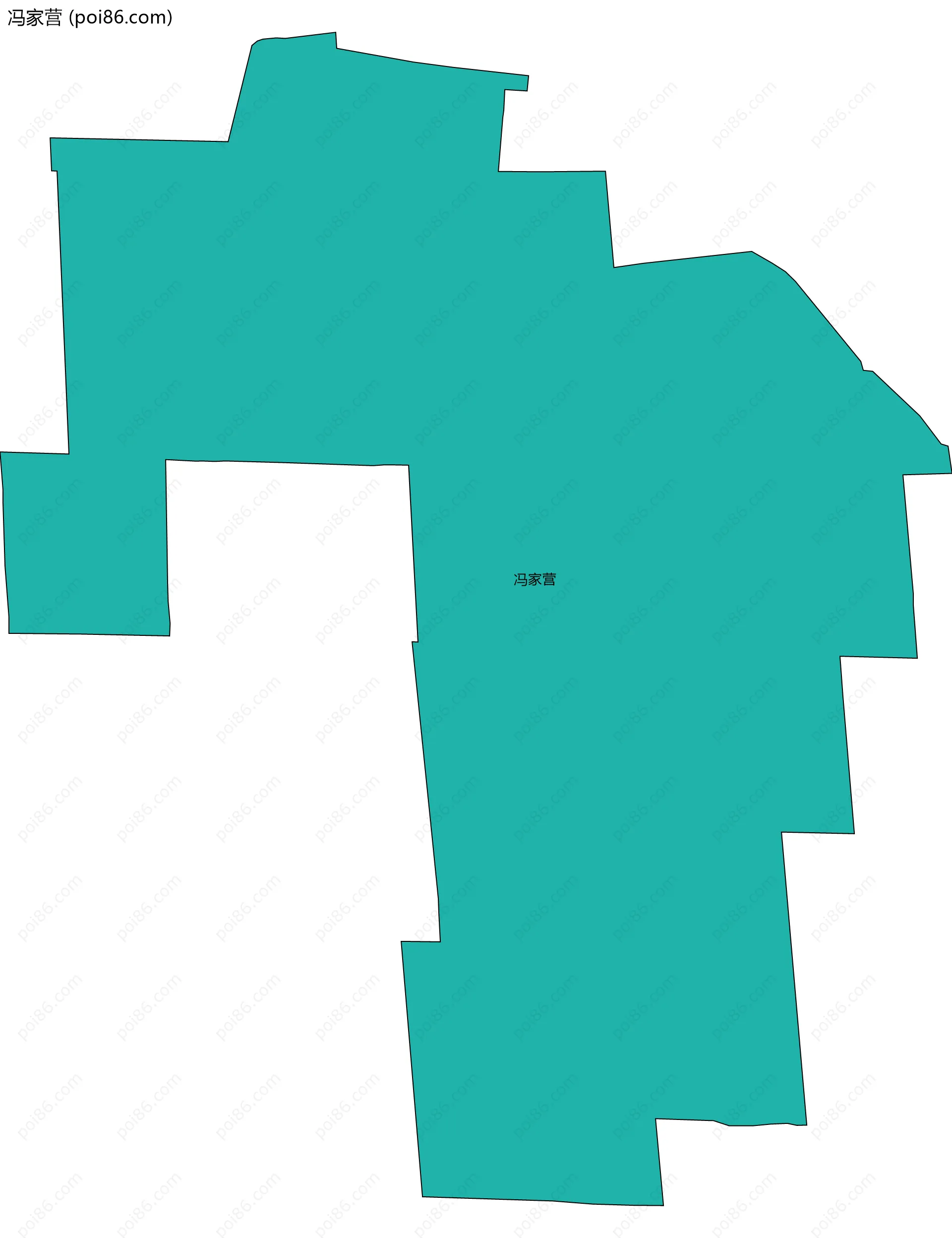 冯家营边界地图