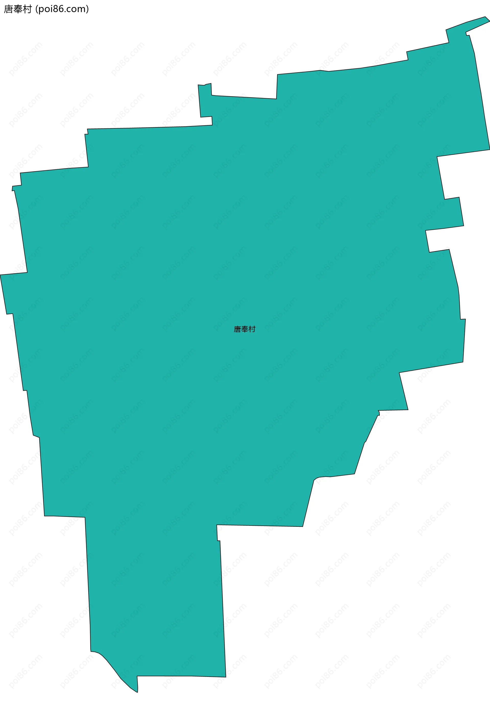 唐奉村边界地图