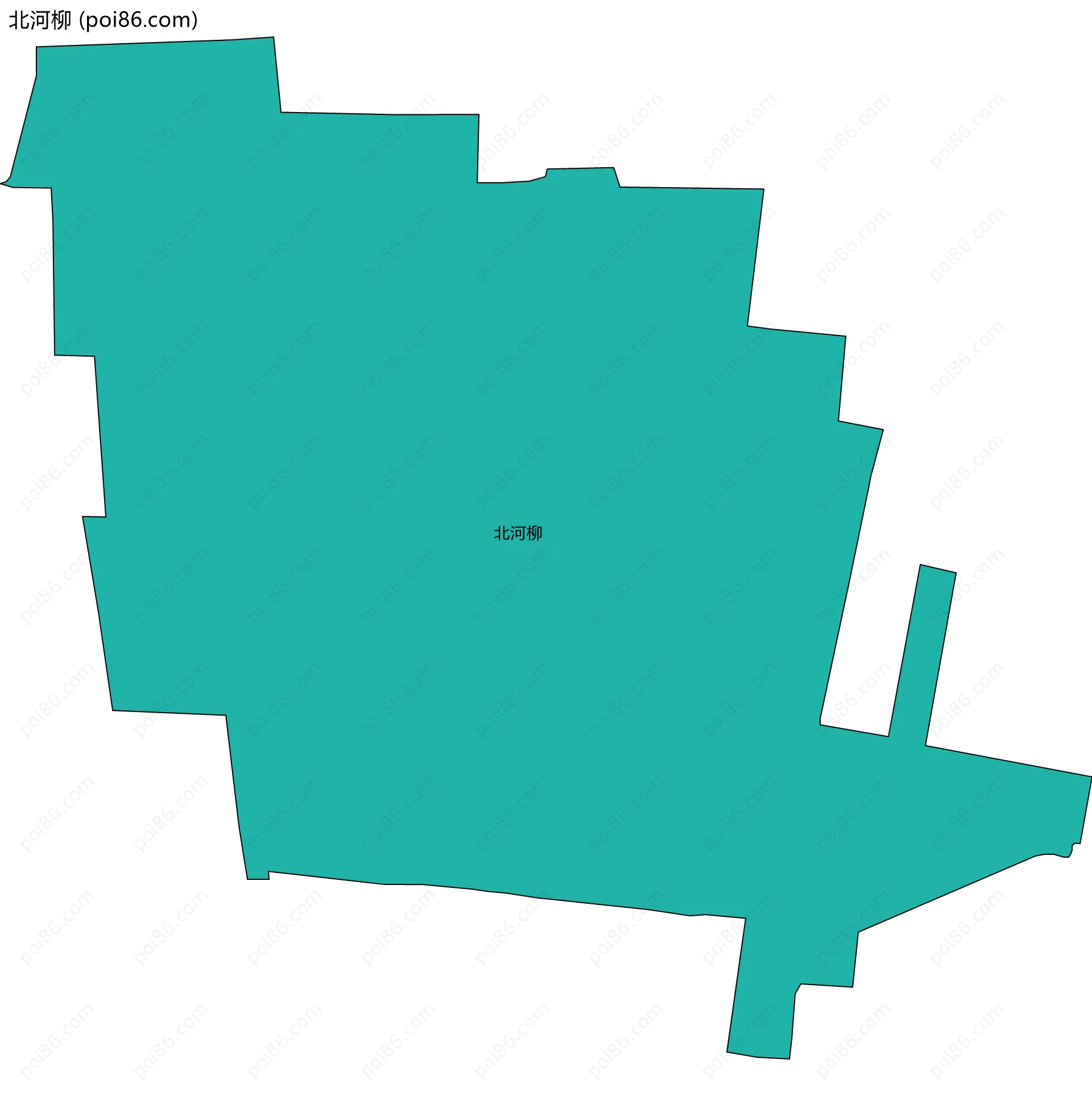 北河柳边界地图