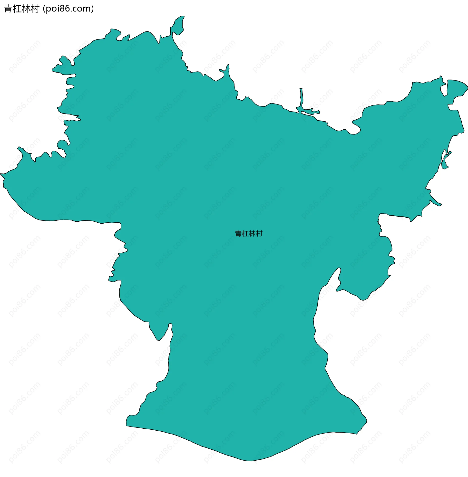 青杠林村边界地图