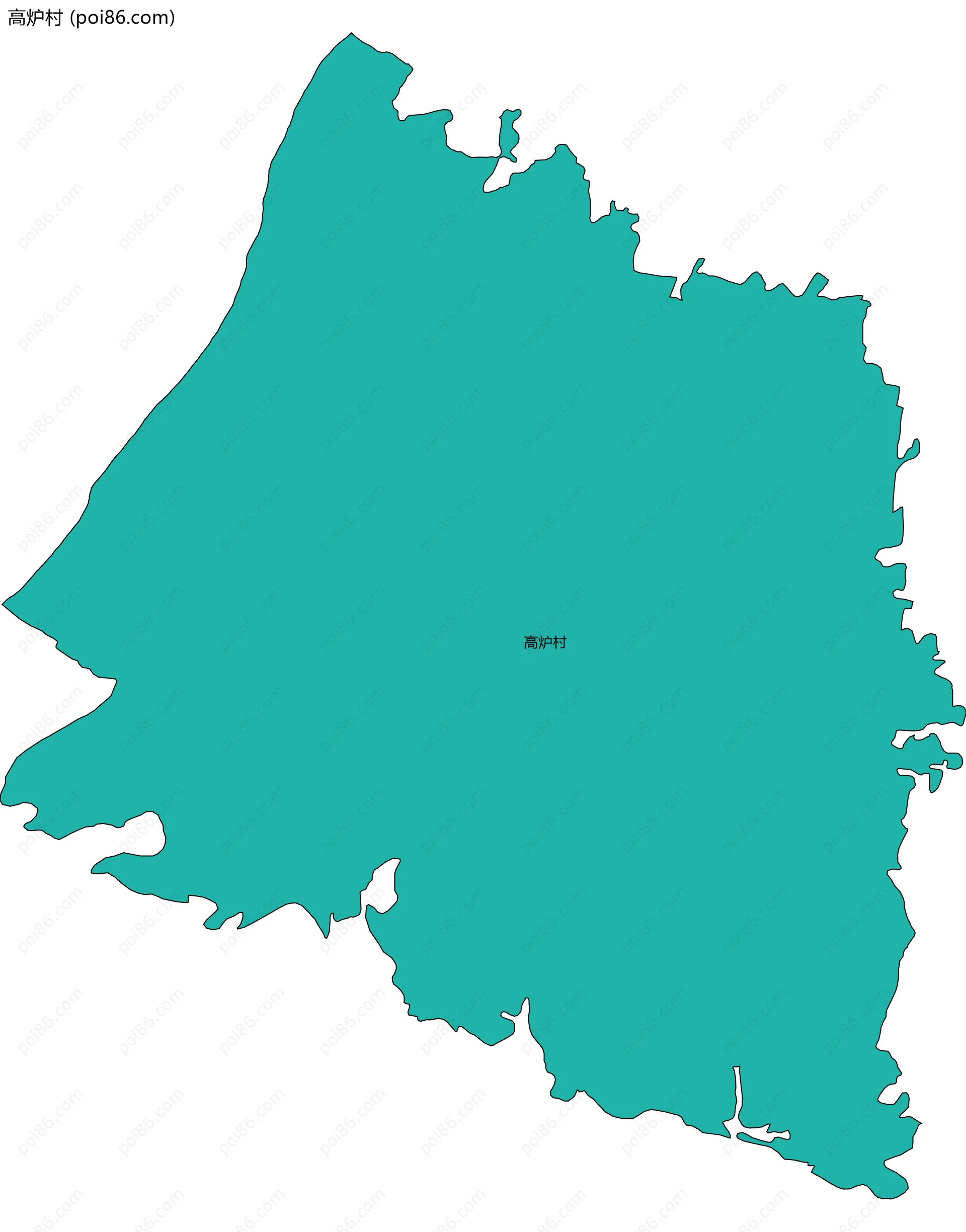 高炉村边界地图