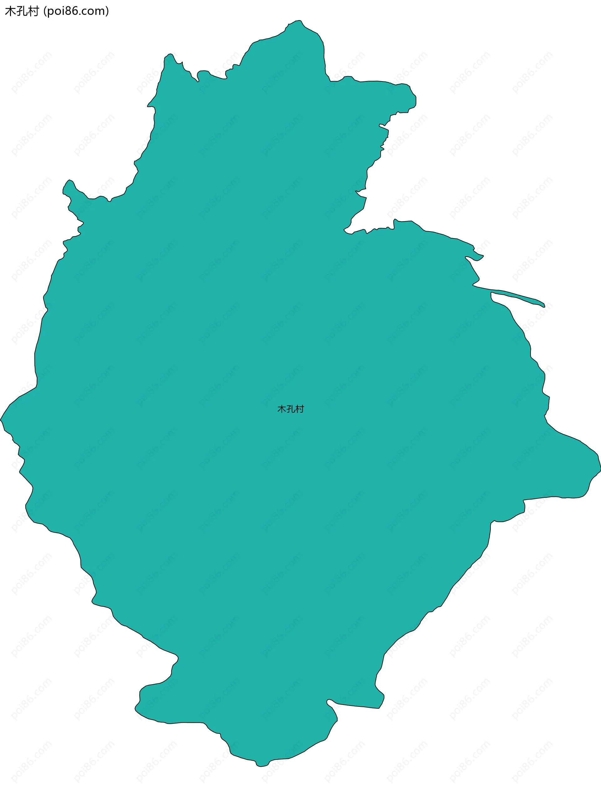 木孔村边界地图