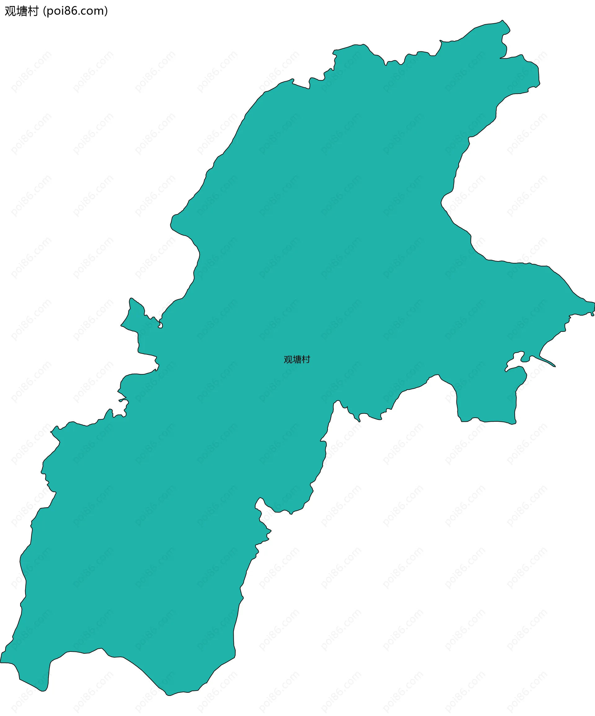 观塘村边界地图