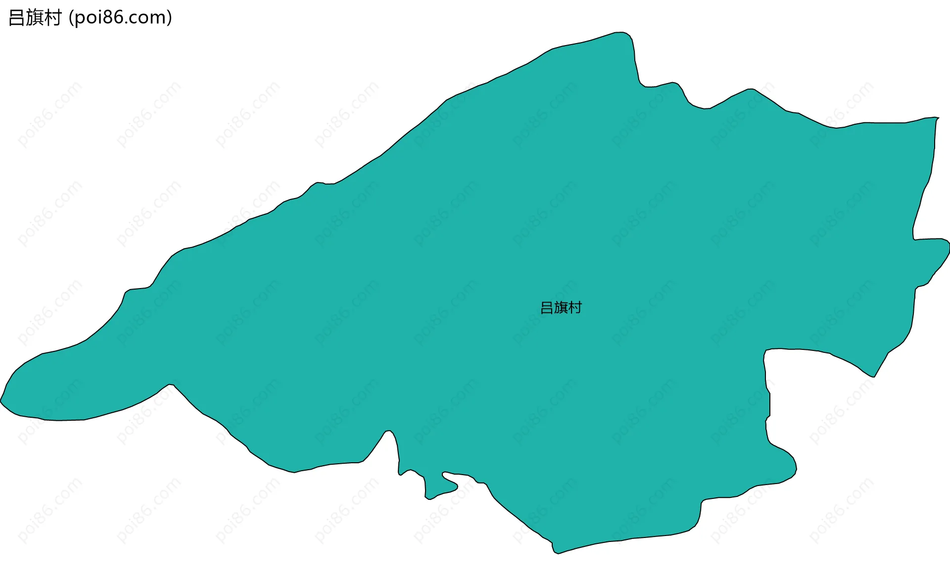 吕旗村边界地图