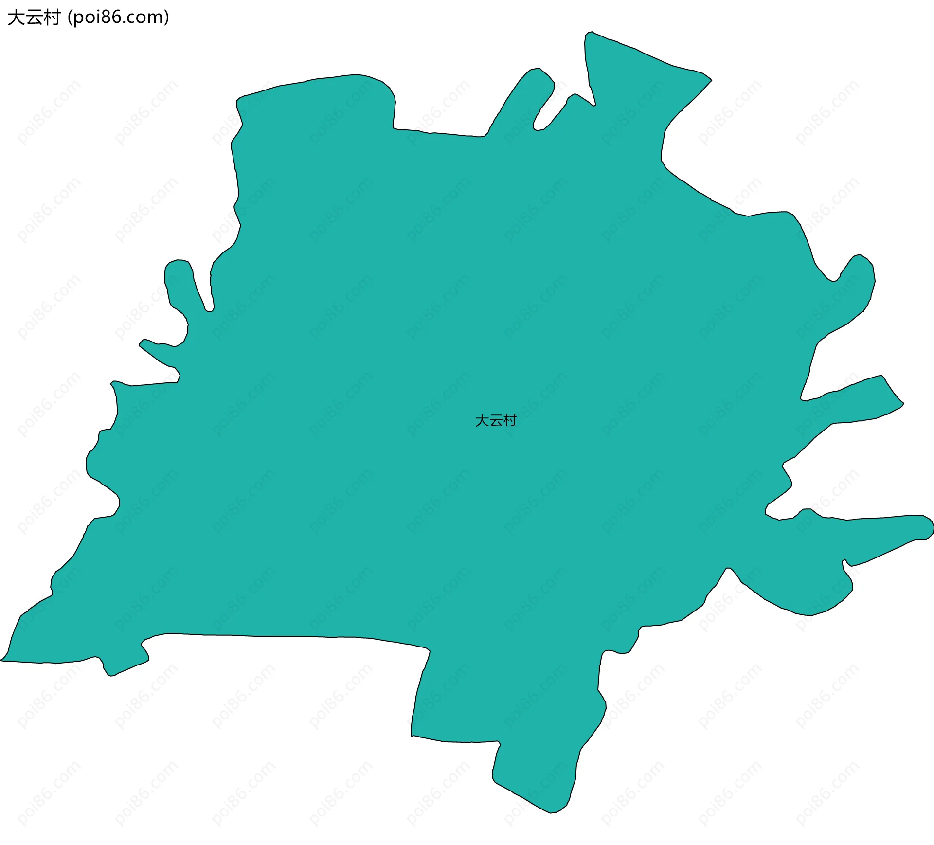 大云村边界地图