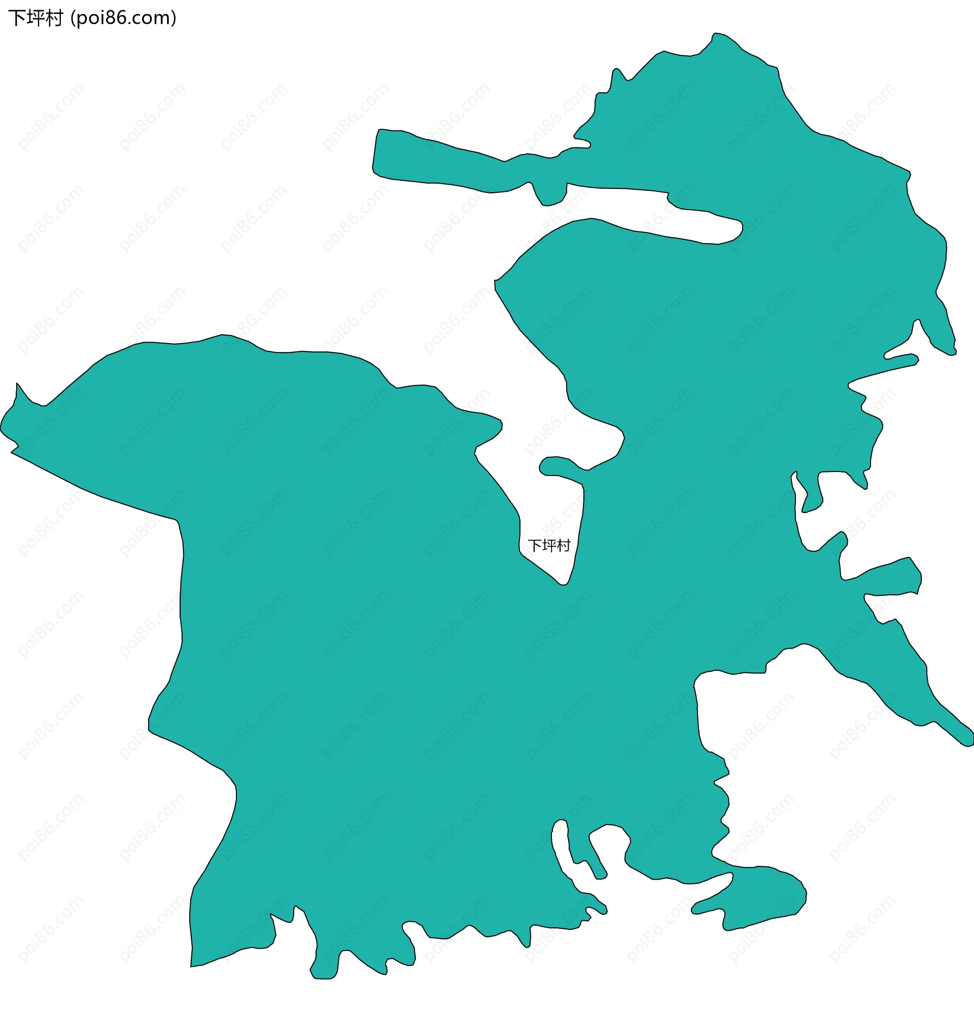 下坪村边界地图