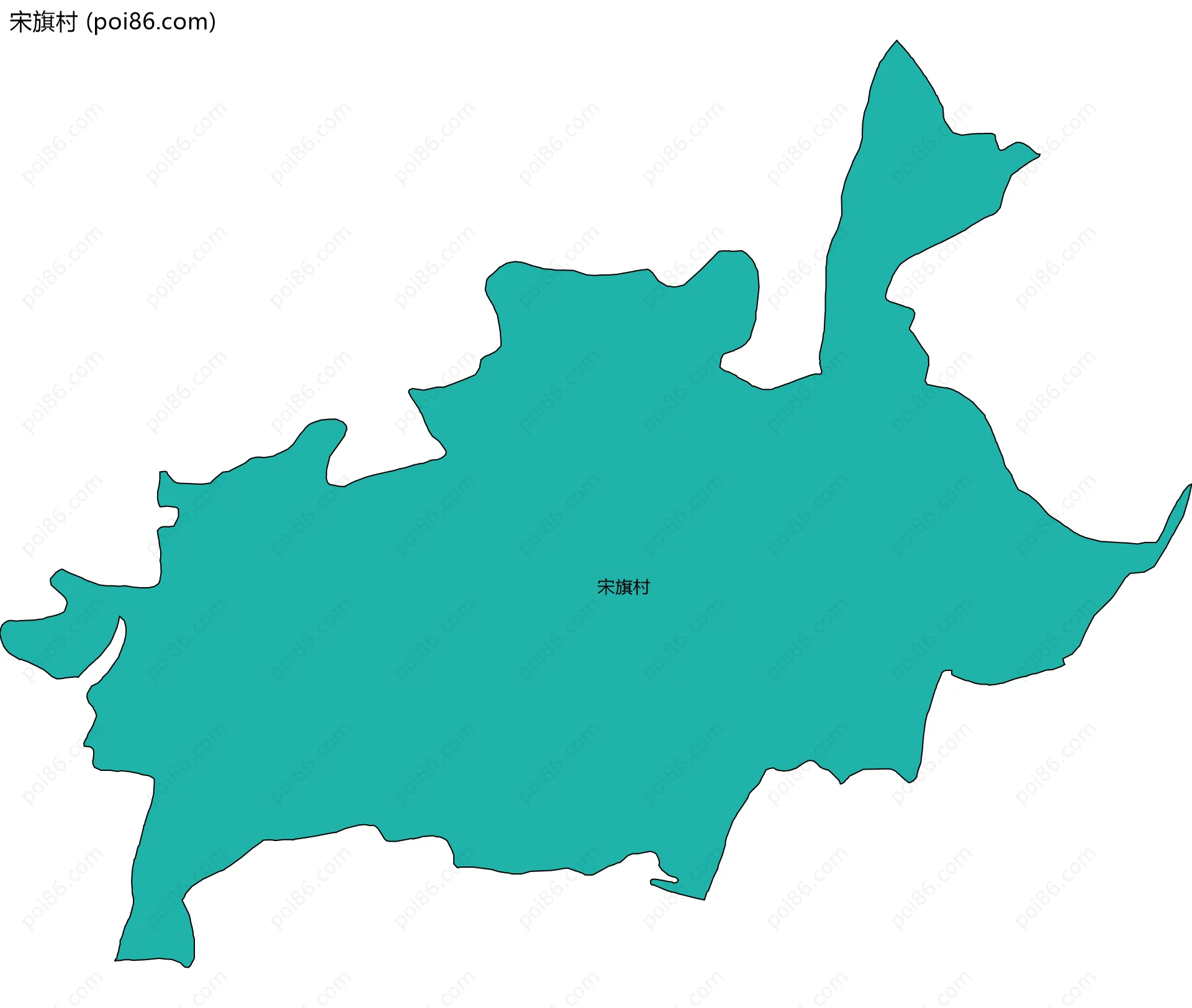 宋旗村边界地图