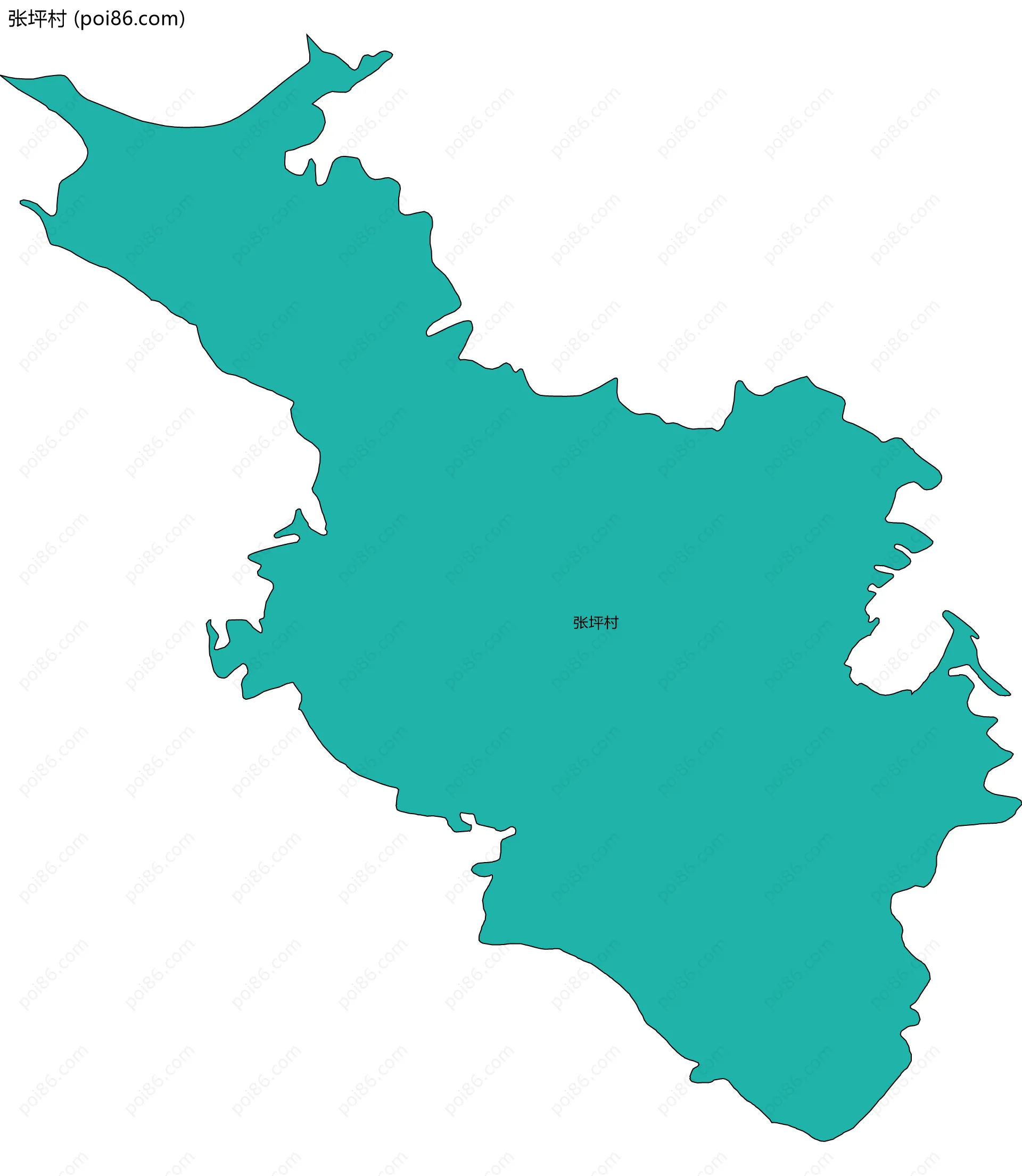 张坪村边界地图