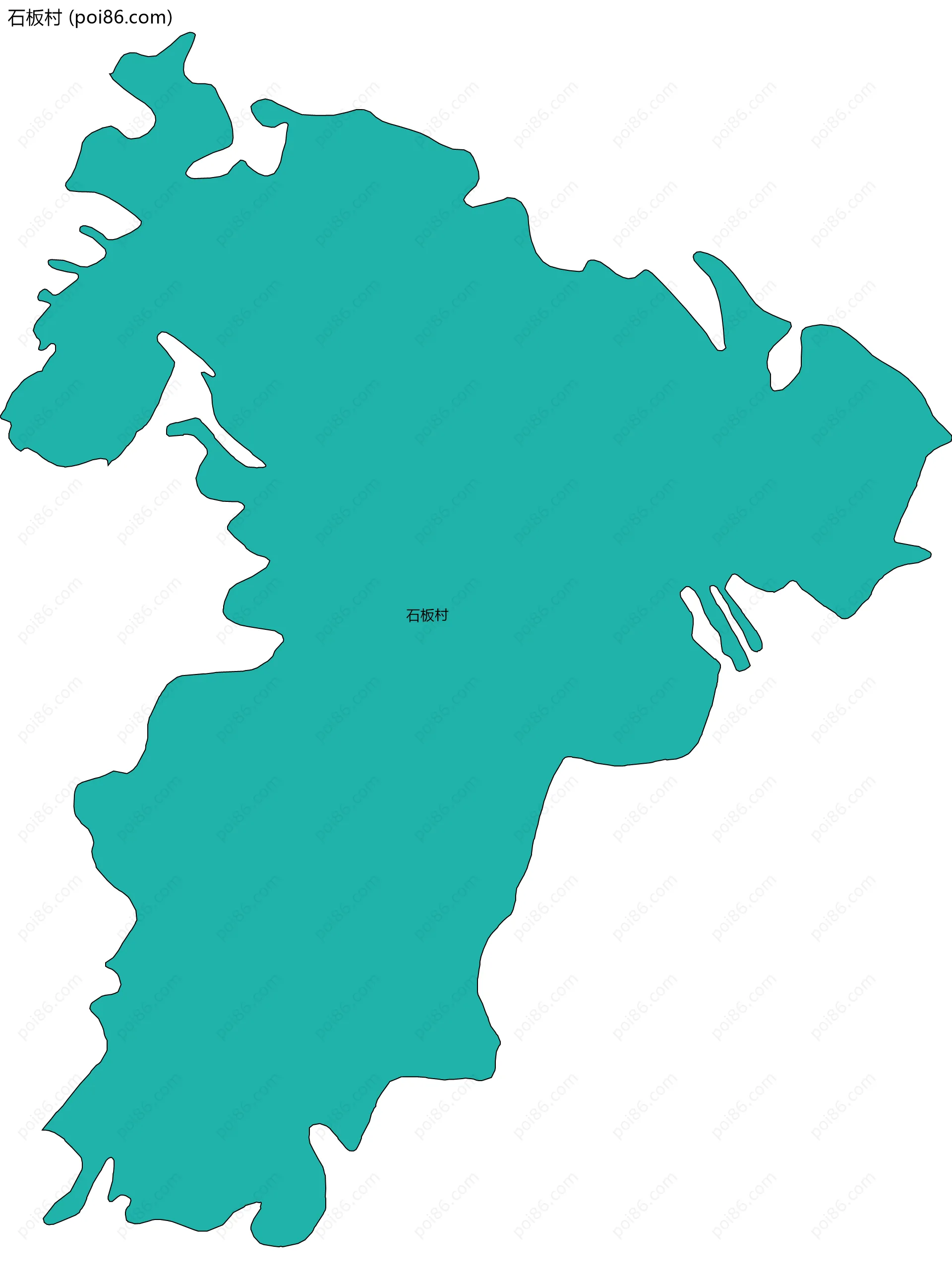 石板村边界地图