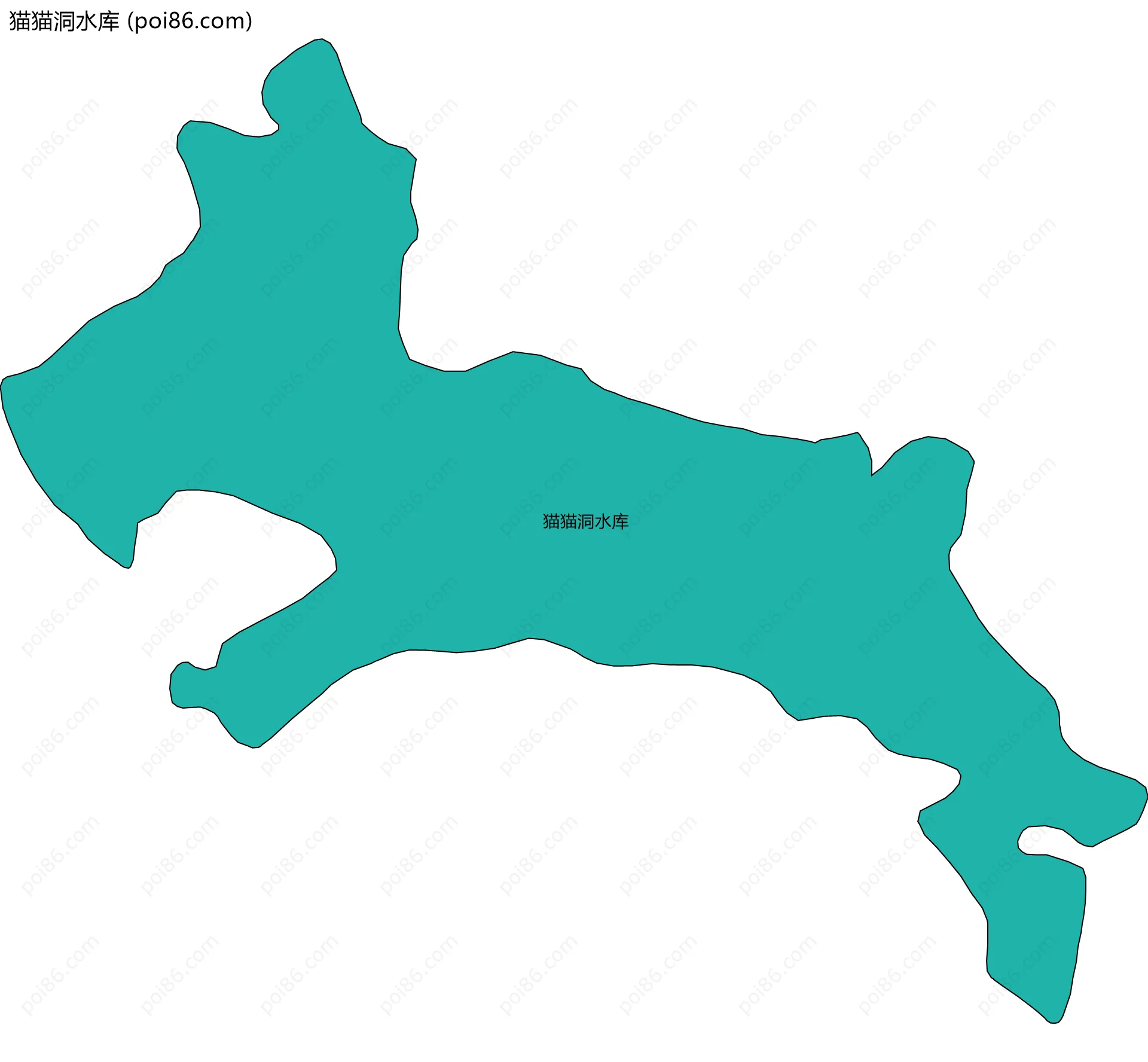 猫猫洞水库边界地图