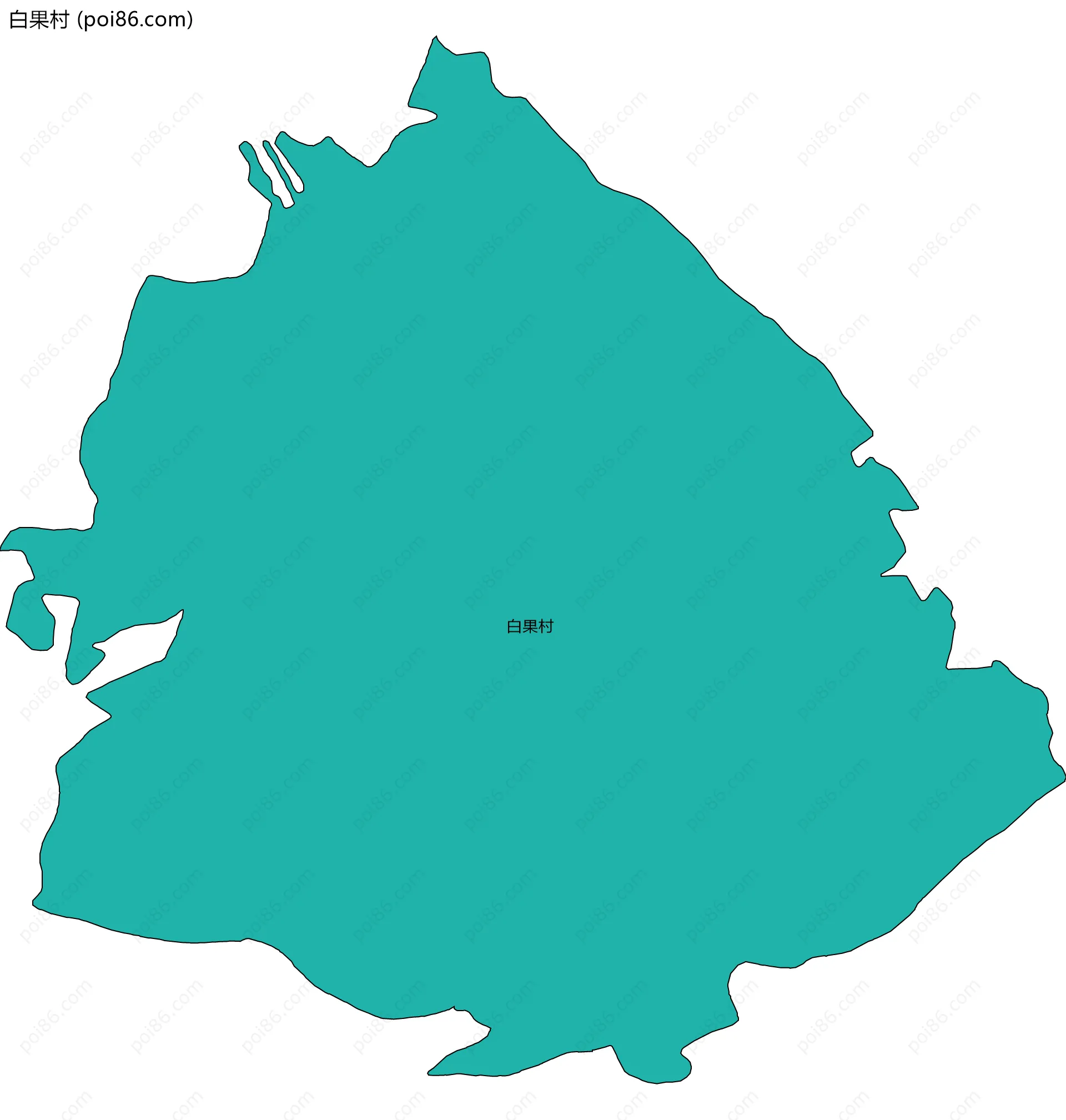 白果村边界地图