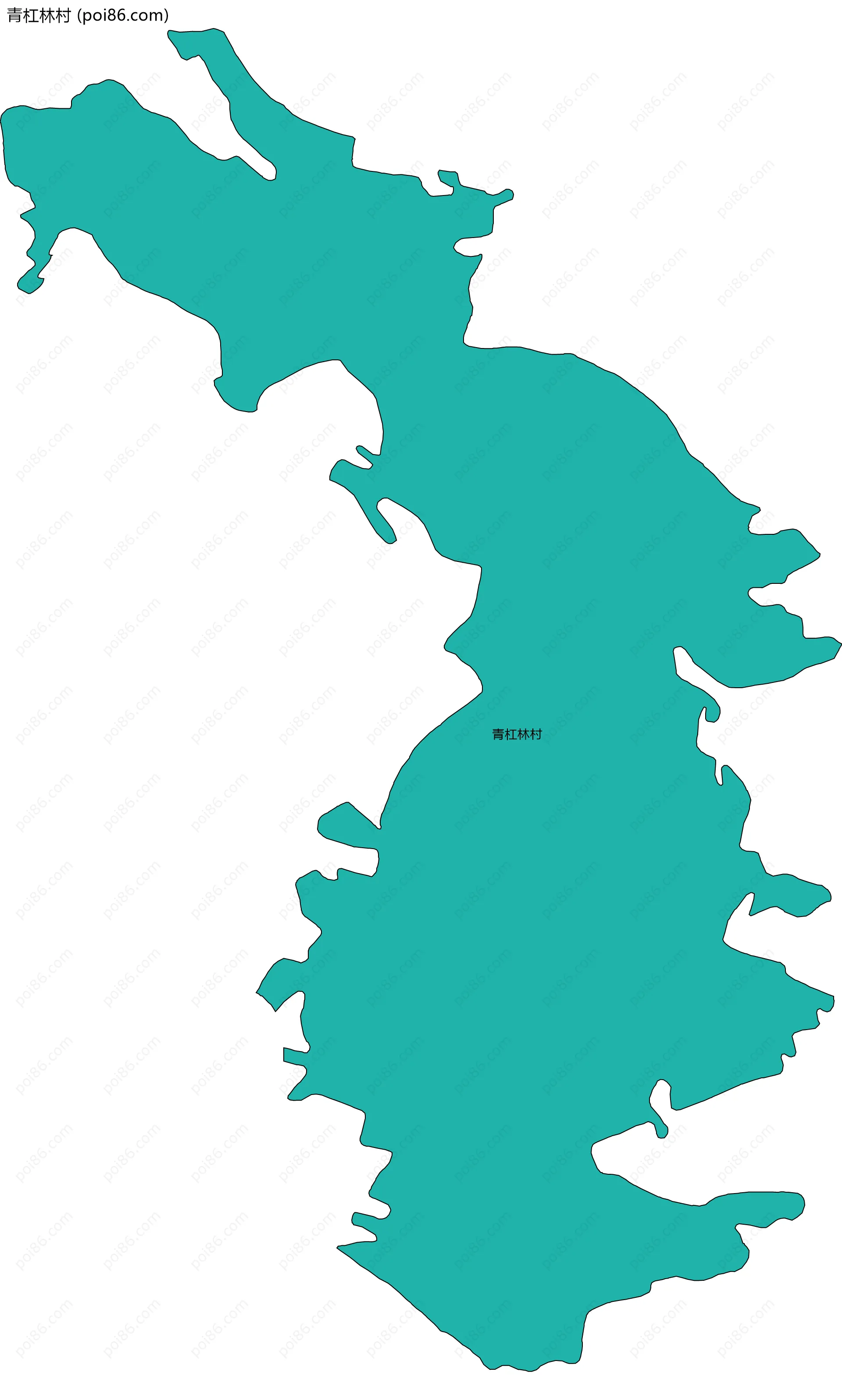 青杠林村边界地图