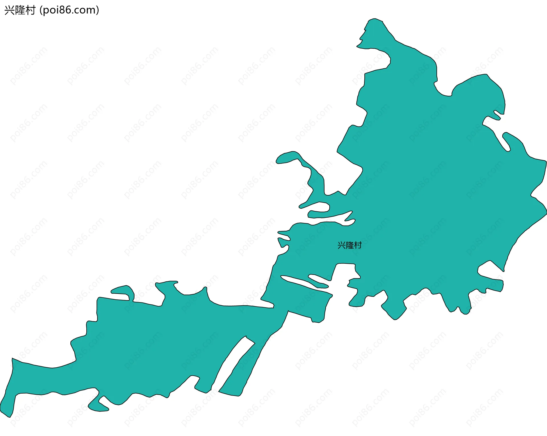 兴隆村边界地图