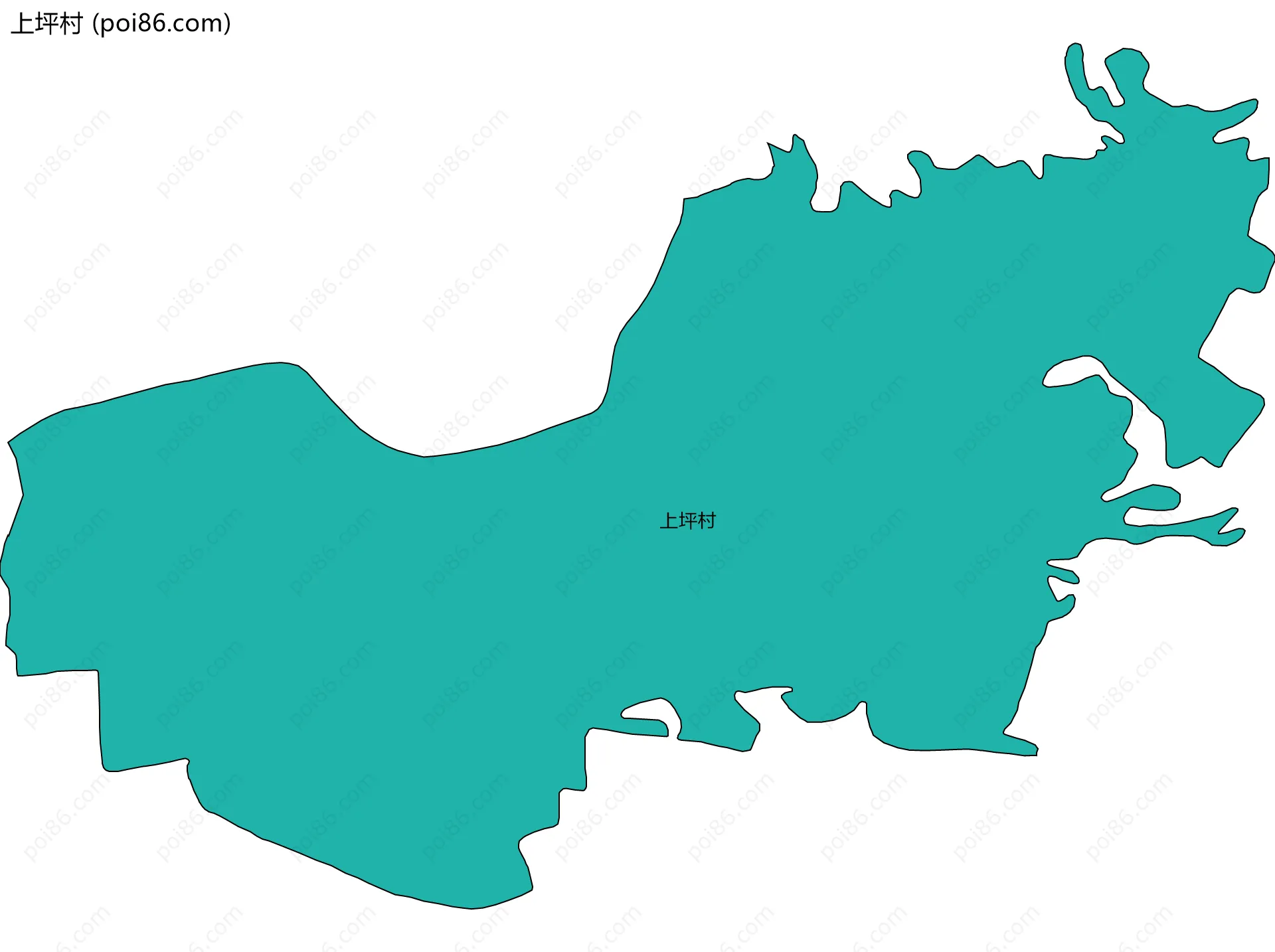 上坪村边界地图