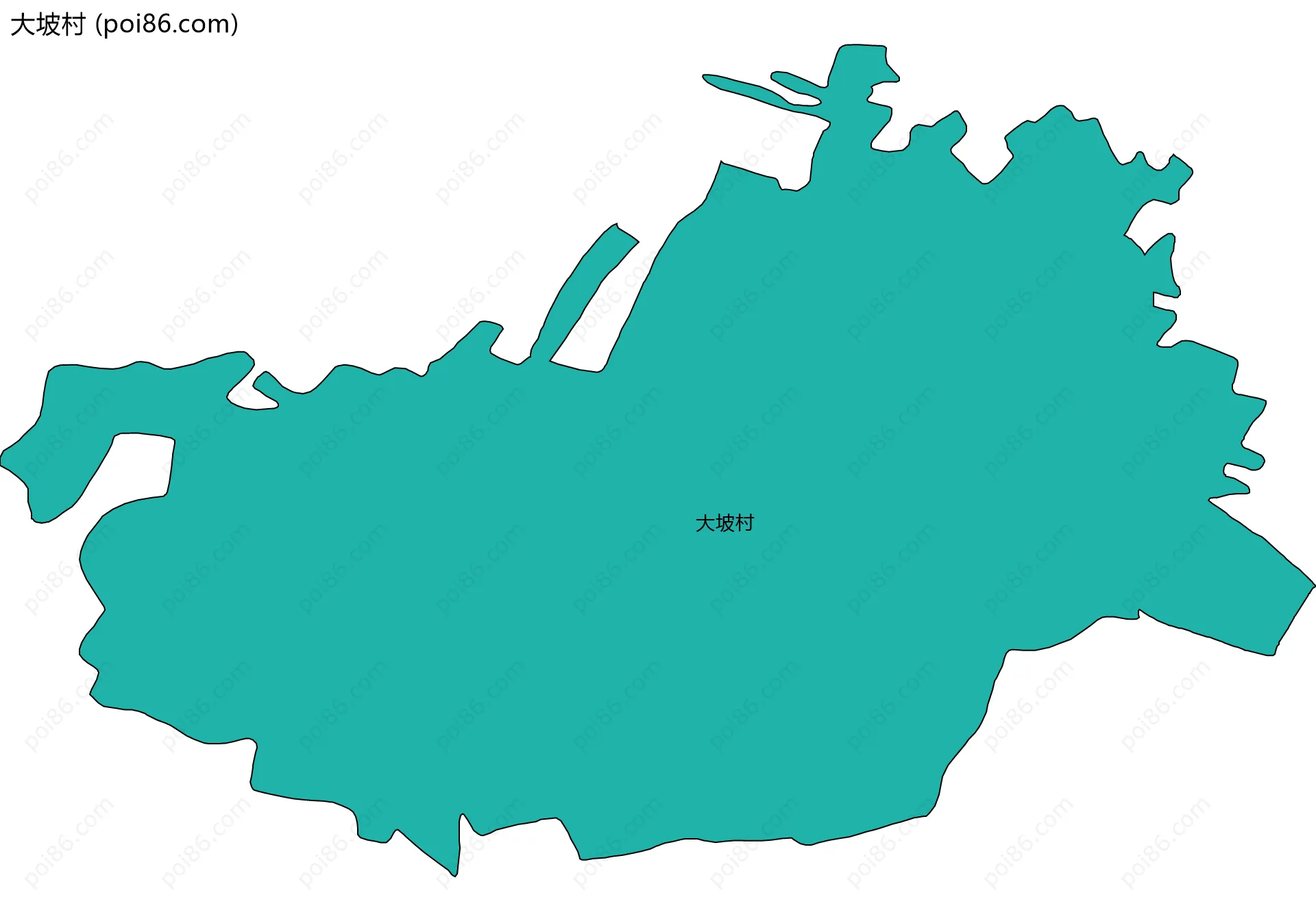 大坡村边界地图