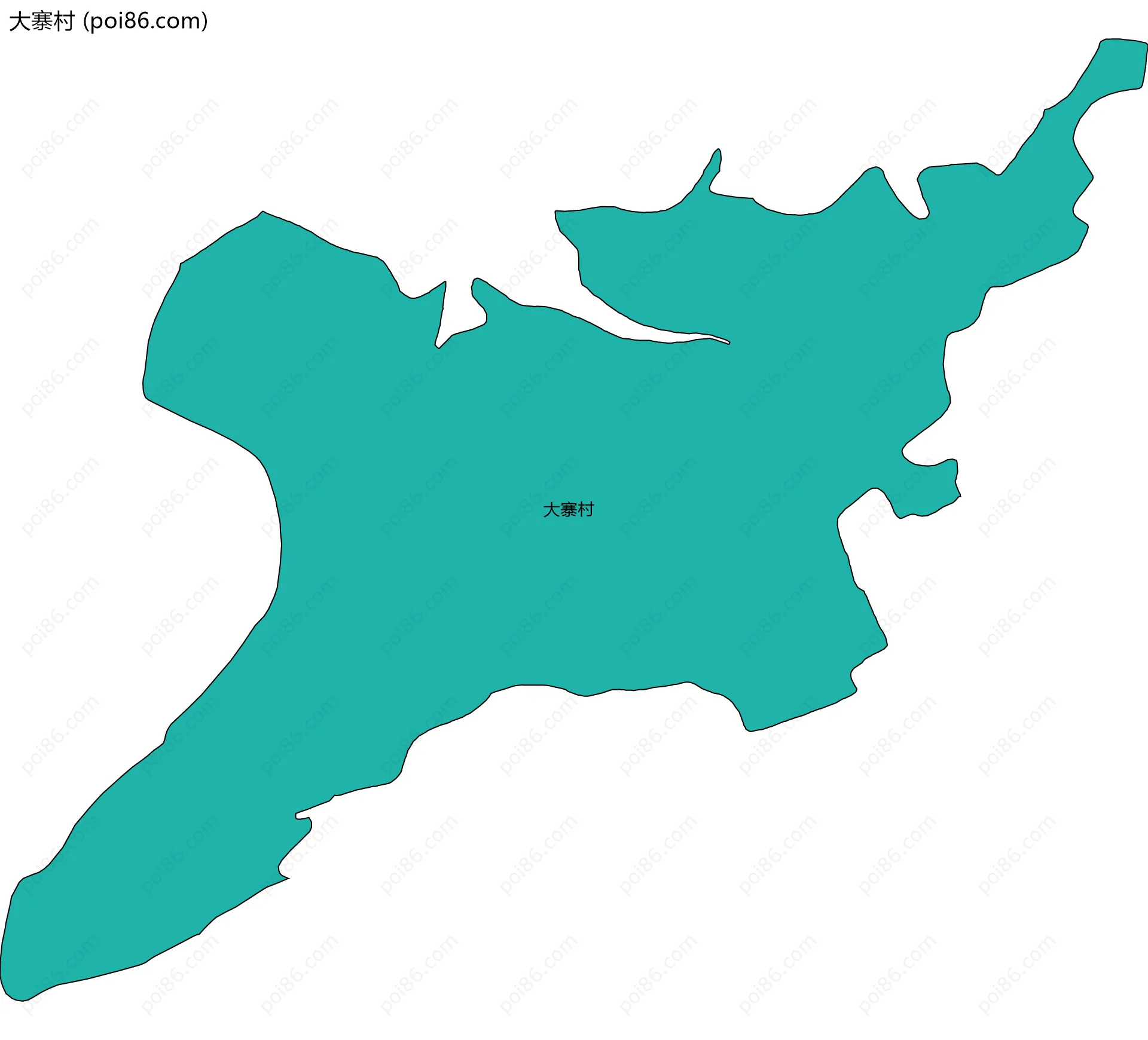 大寨村边界地图